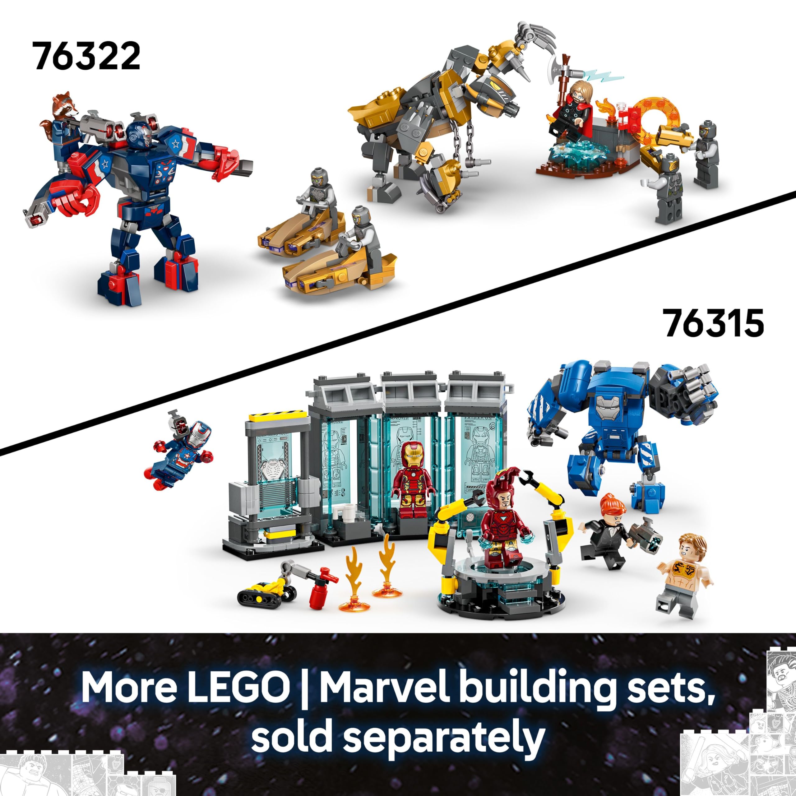 LEGO Marvel Iron Man & War Machine vs. Hammer Drones Building Set | Age 7+ | Model 76320 7