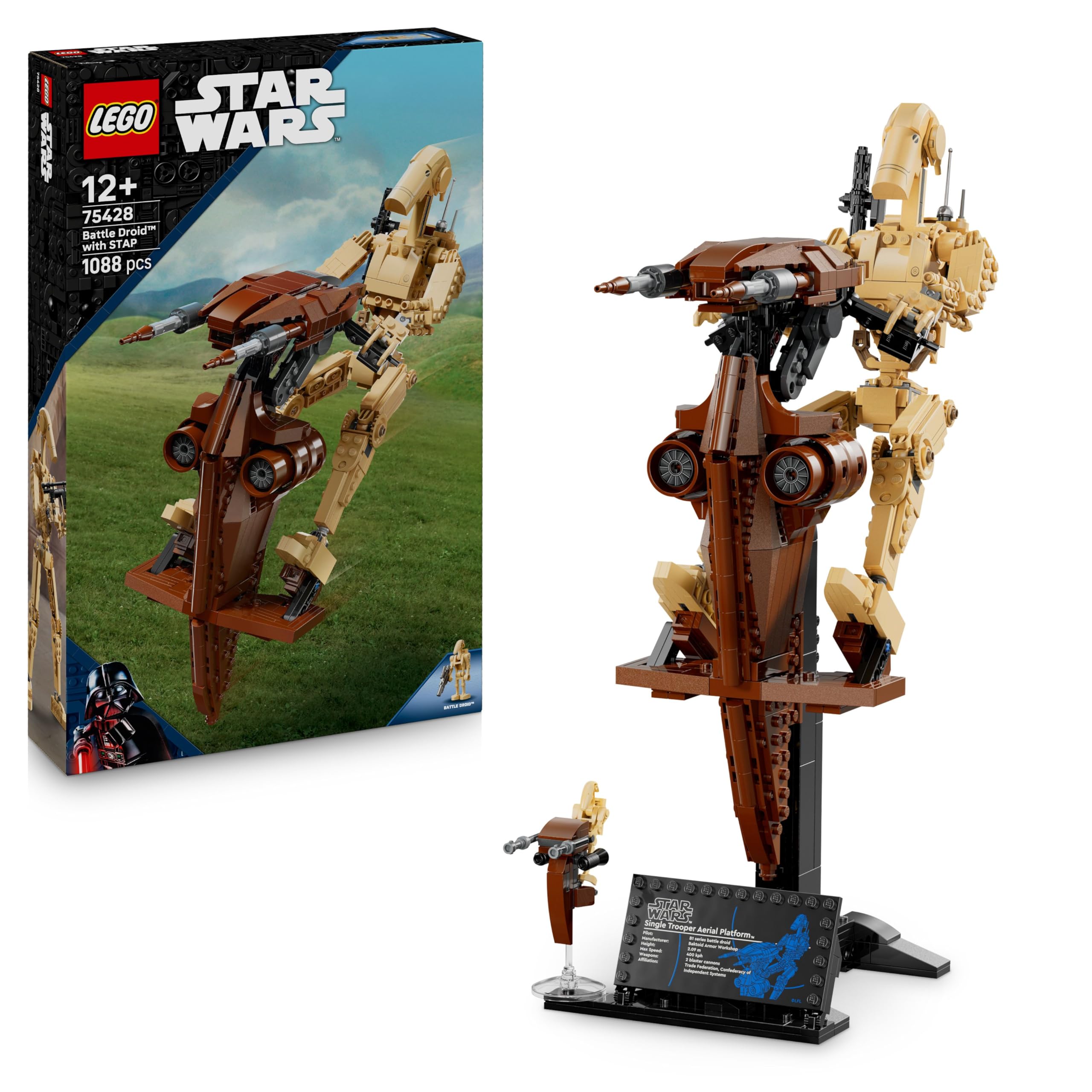 LEGO Star Wars 75428 Battle Droid with STAP Speeder - Buildable Display Model for Ages 12+ 1