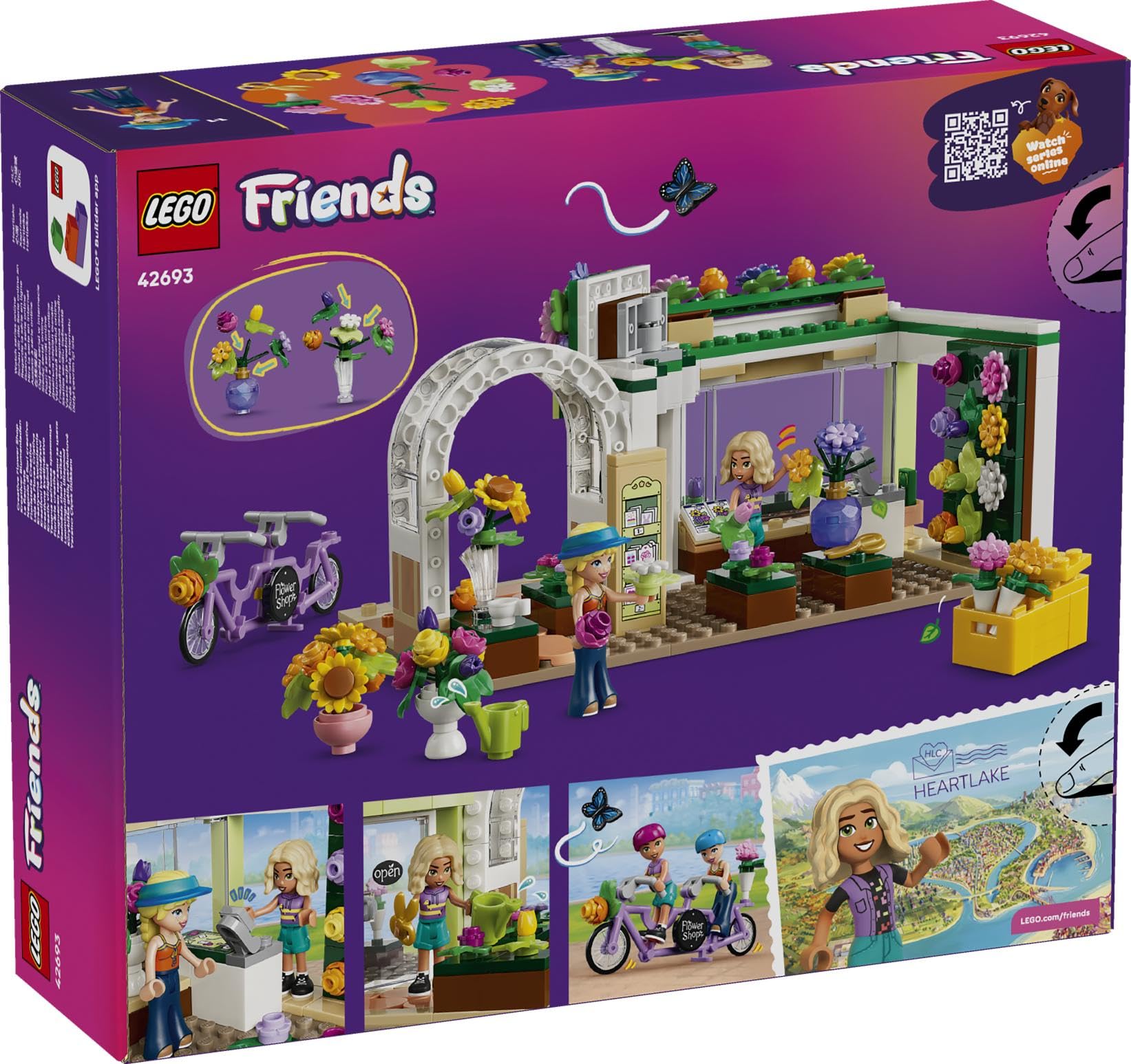 LEGO Friends Creative Flower Shop Toy Set 42693 for Ages 7+ | Includes 2 Mini Dolls 8