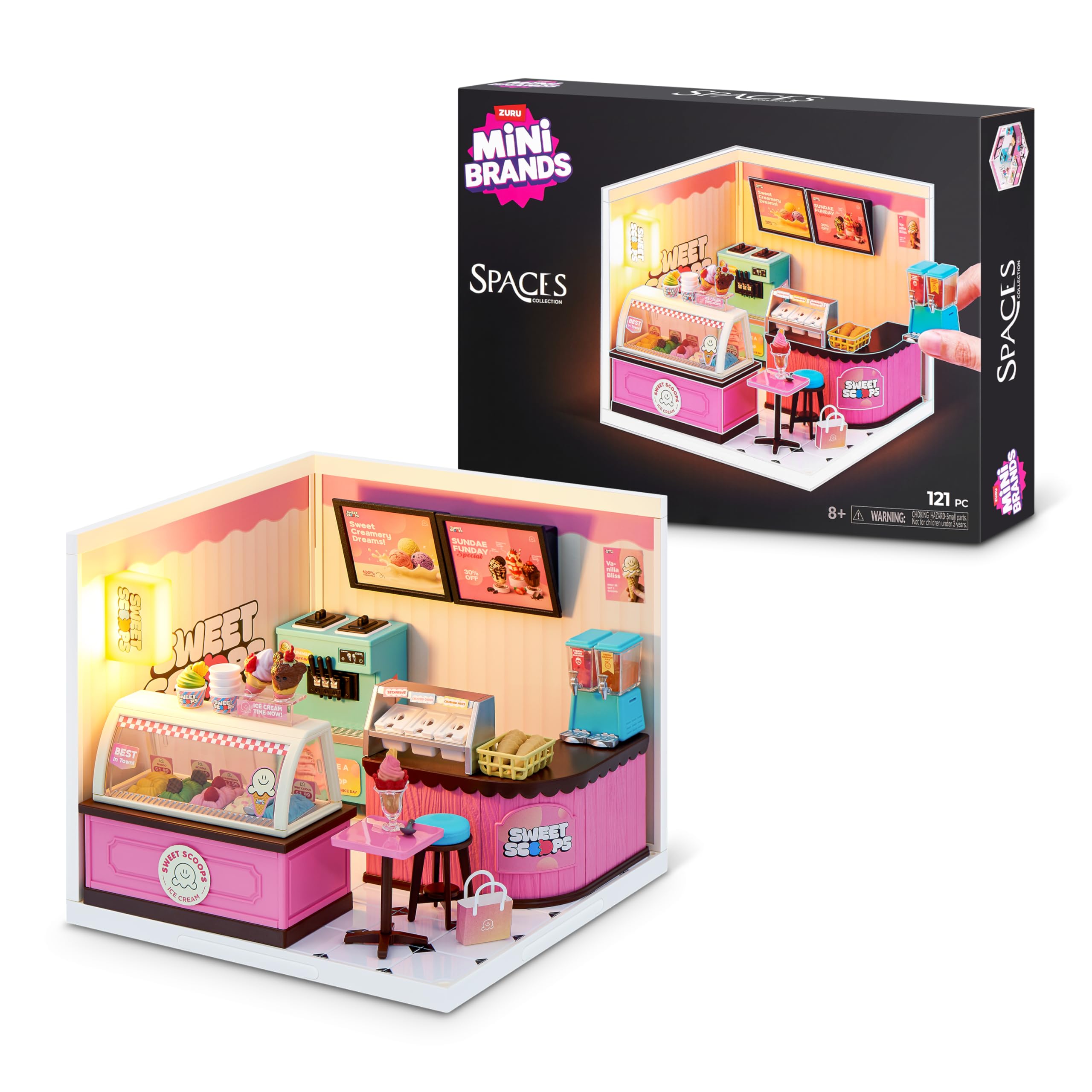 Mini Brands Sweet Scoop Mini Spaces - Build Your Own Diorama | Plastic Construction