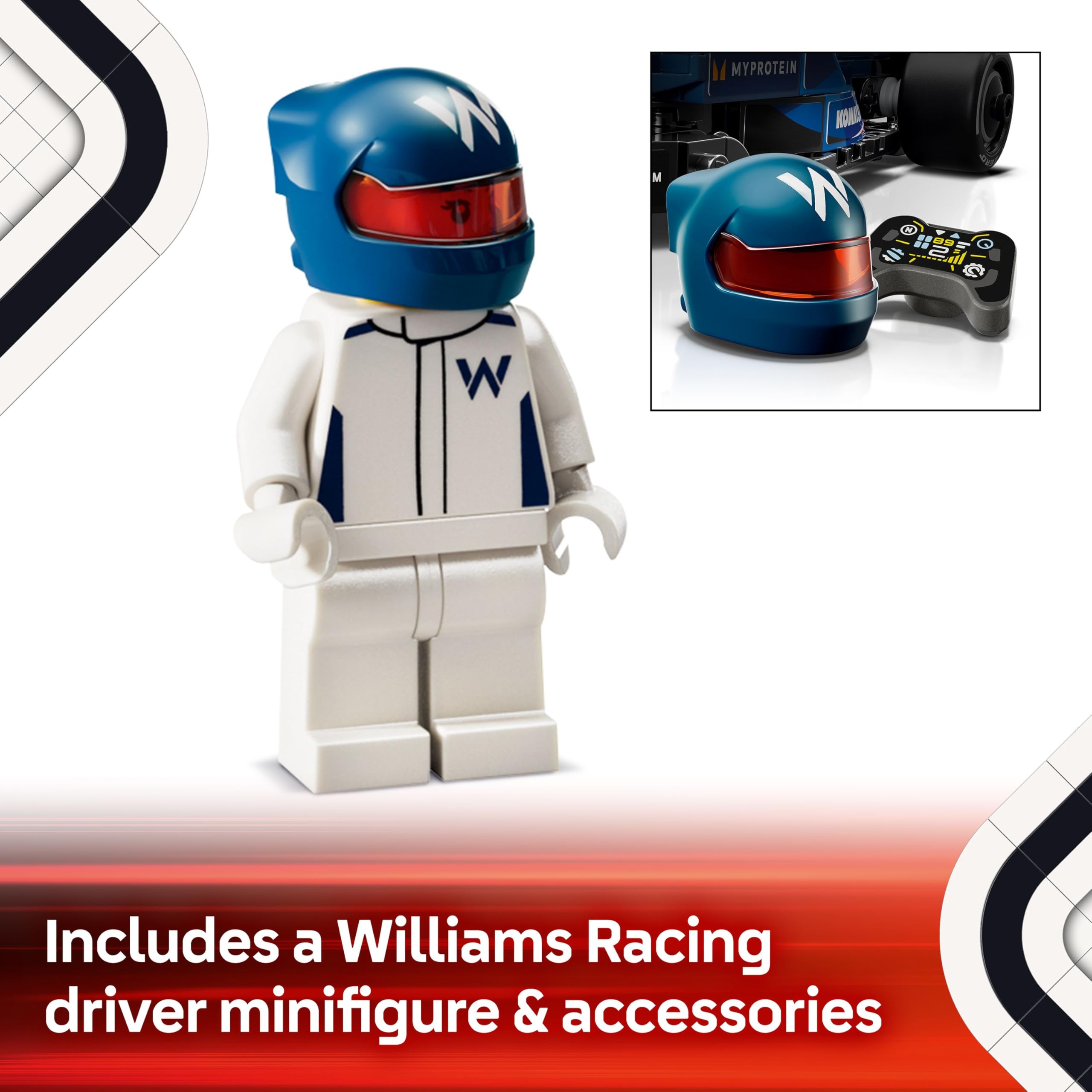 LEGO Speed Champions Williams Racing FW46 F1 Race Car Building Set - Model Kit for Ages 10+ 4
