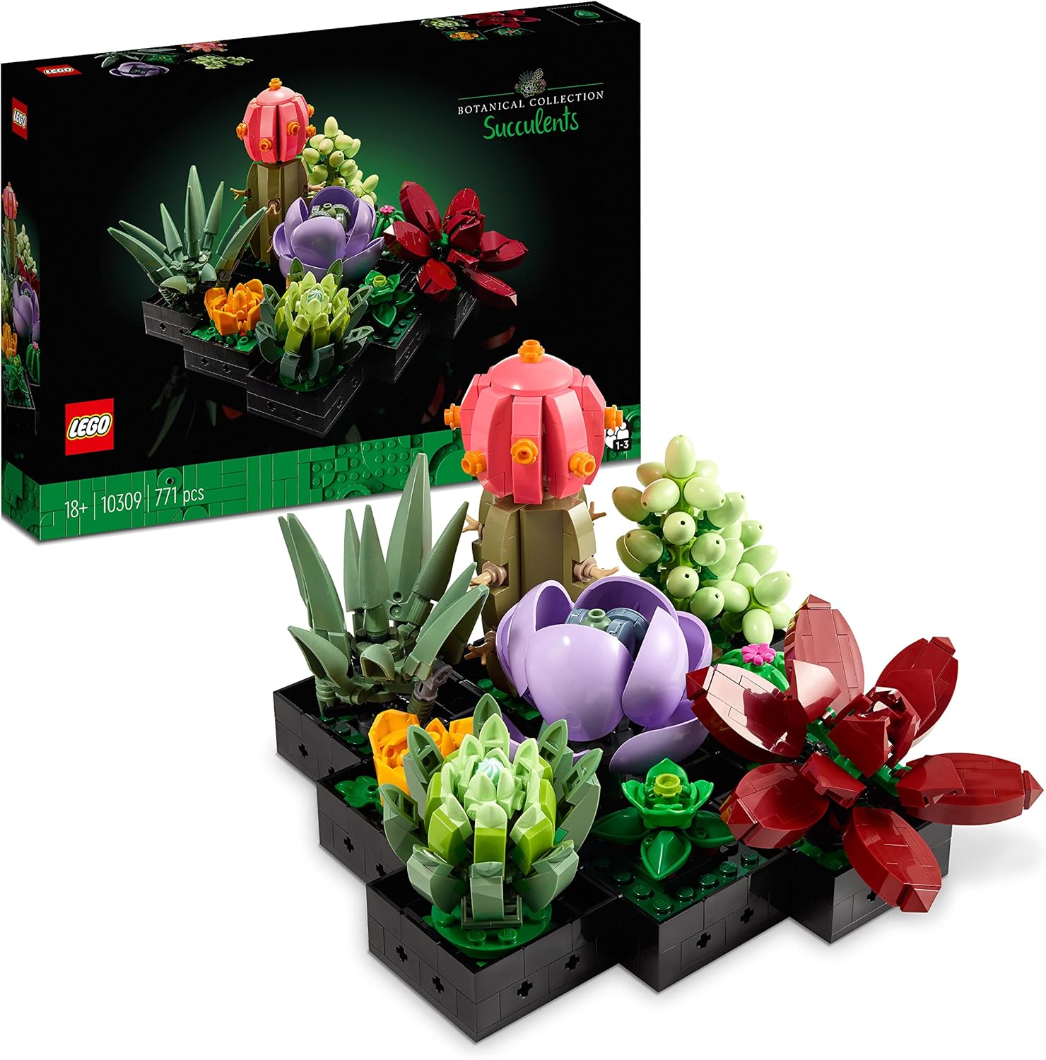 LEGO 10309 Icons Succulents Set - Artificial Plants for Adults, Home Décor & Building 1