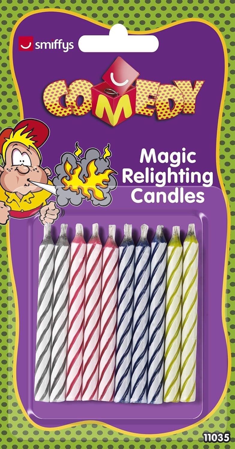 Smiffys Magic Relighting Candles - 10 Pack Party Trick Candles 1