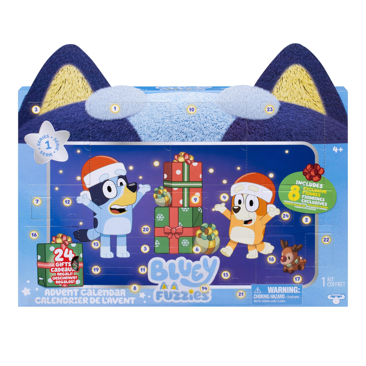 Bluey Fuzzies Advent Calendar - 24 Surprises, 8 Exclusive Mini-Figures