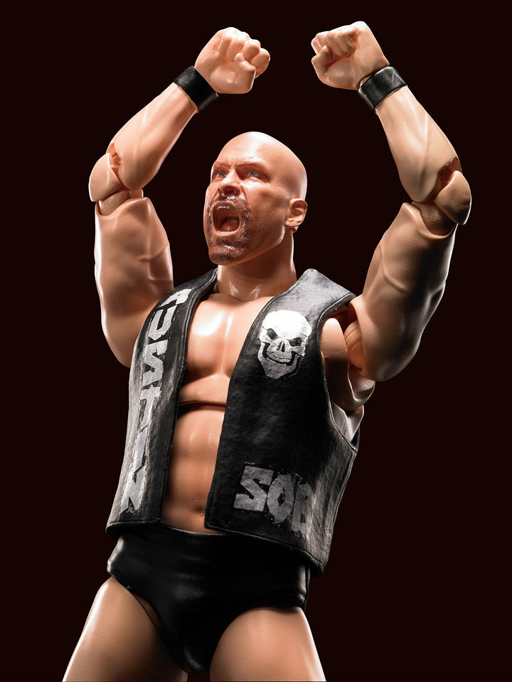 Tamashii Nations WWE Stone Cold Steve Austin S.H.Figuarts Action Figure - Fully Articulated Collectible for Ages 14+