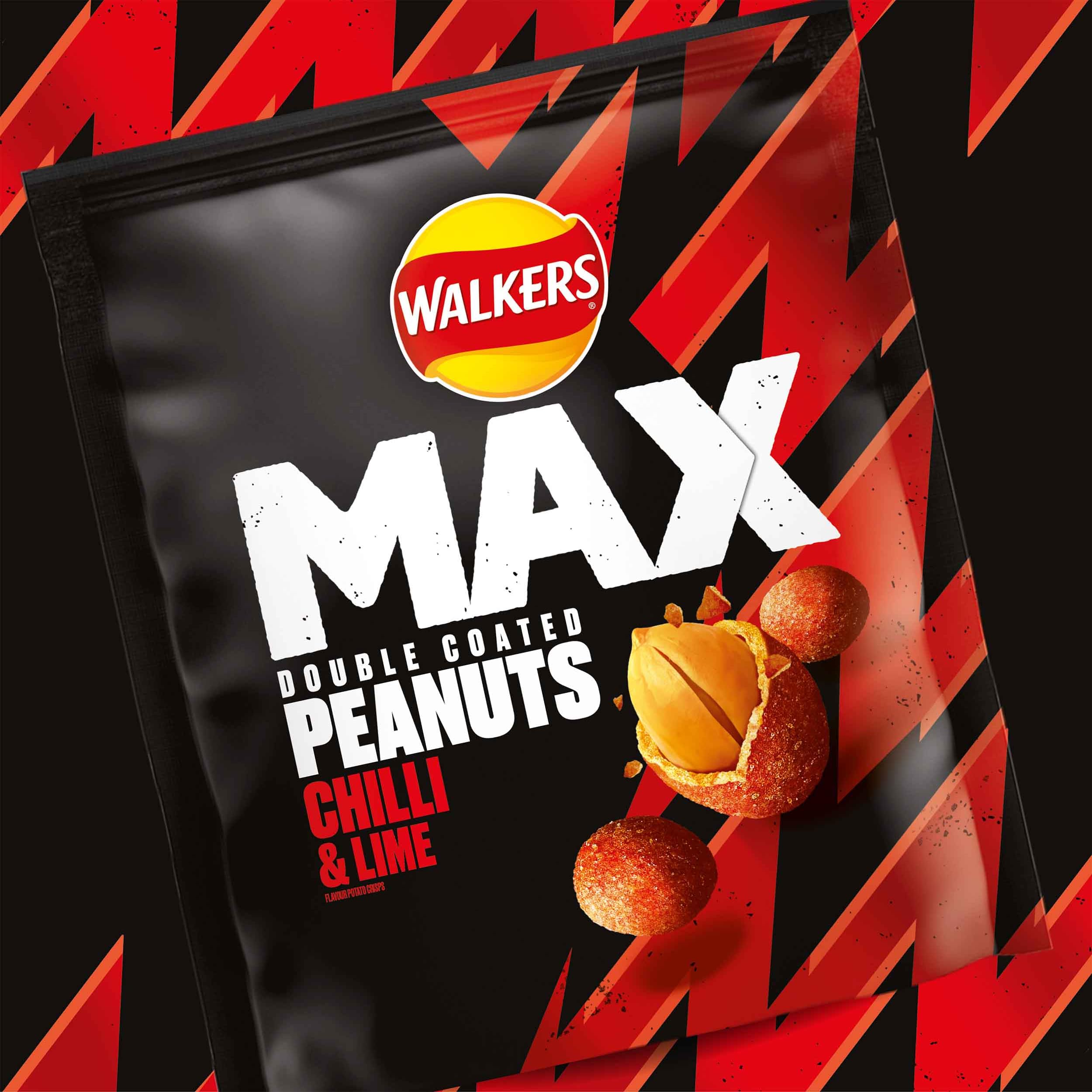 Walkers Max Strong Coated Peanuts - Zesty Chilli & Lime Flavor | 175g Sharing Bag