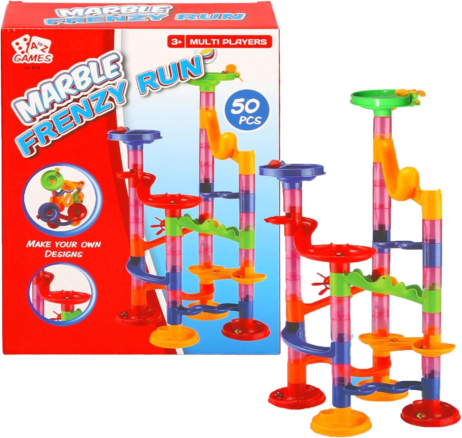 Marble Frenzy Run - 50-Piece Building Set for Ages 3+ 1