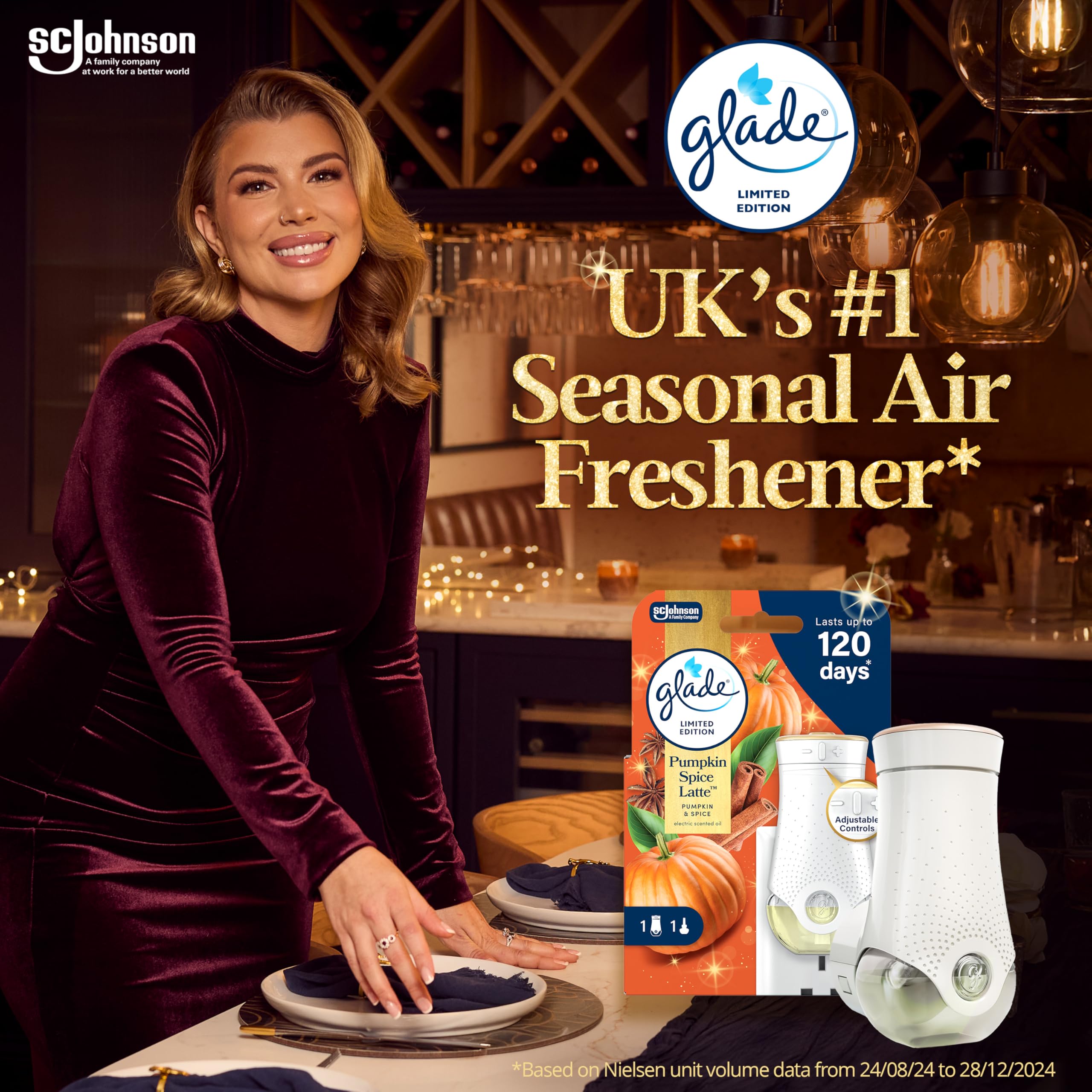 Glade - Pumpkin Spice Latte Plug-In Air Freshener Refill, Electric Scented Oil for Room Fragrance, Pack of 6 (6 x 20ml) 11