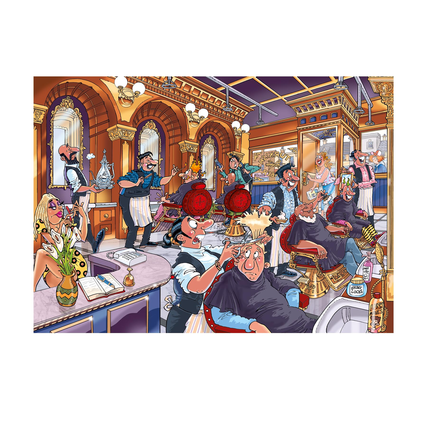 Jumbo Wasgij Mystery 27 - A Close Shave 1000 Piece Jigsaw Puzzle 10