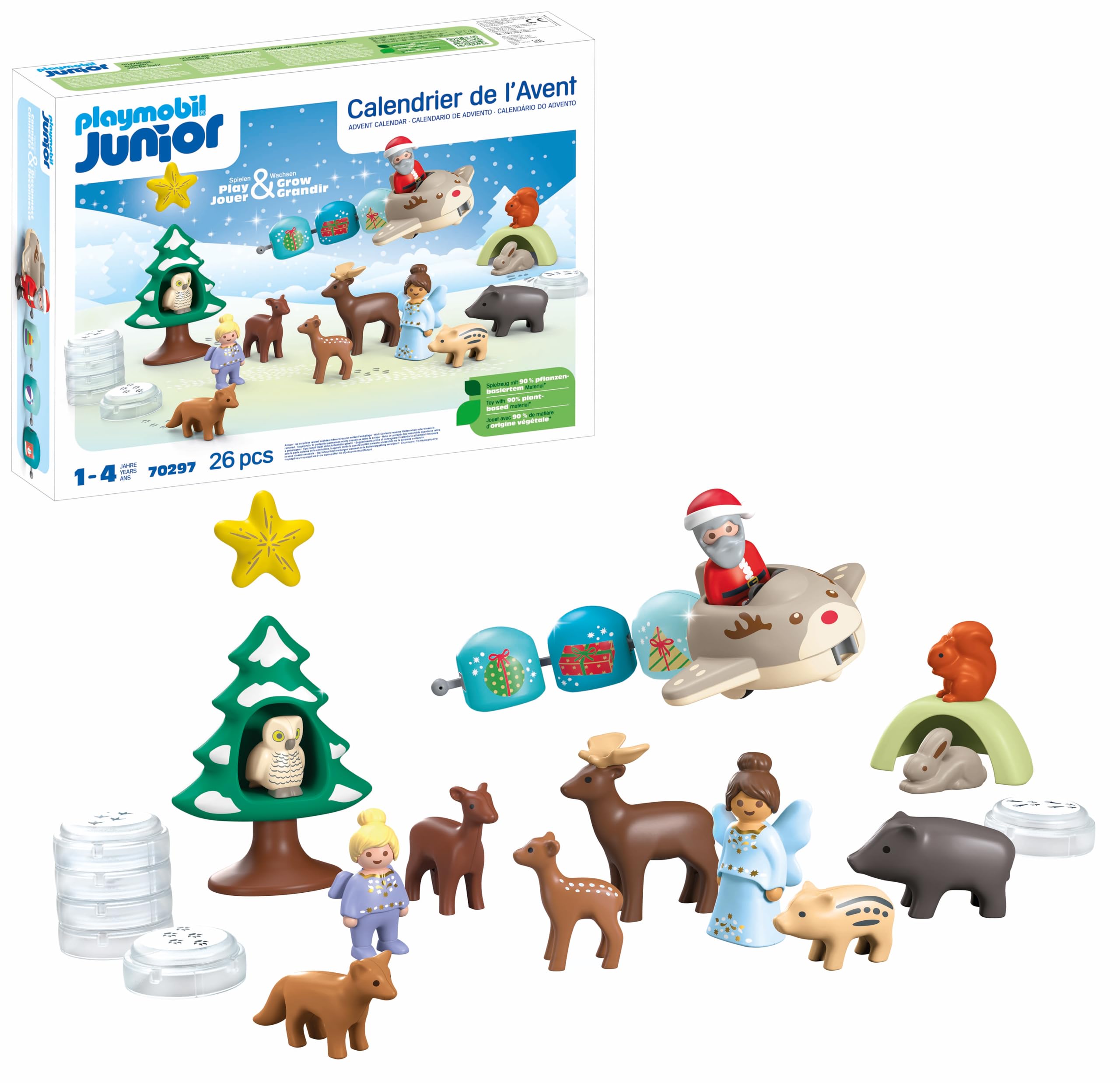 Playmobil 70297 Advent Calendar: Snowy Christmas Playset for Toddlers Ages 1+ 1