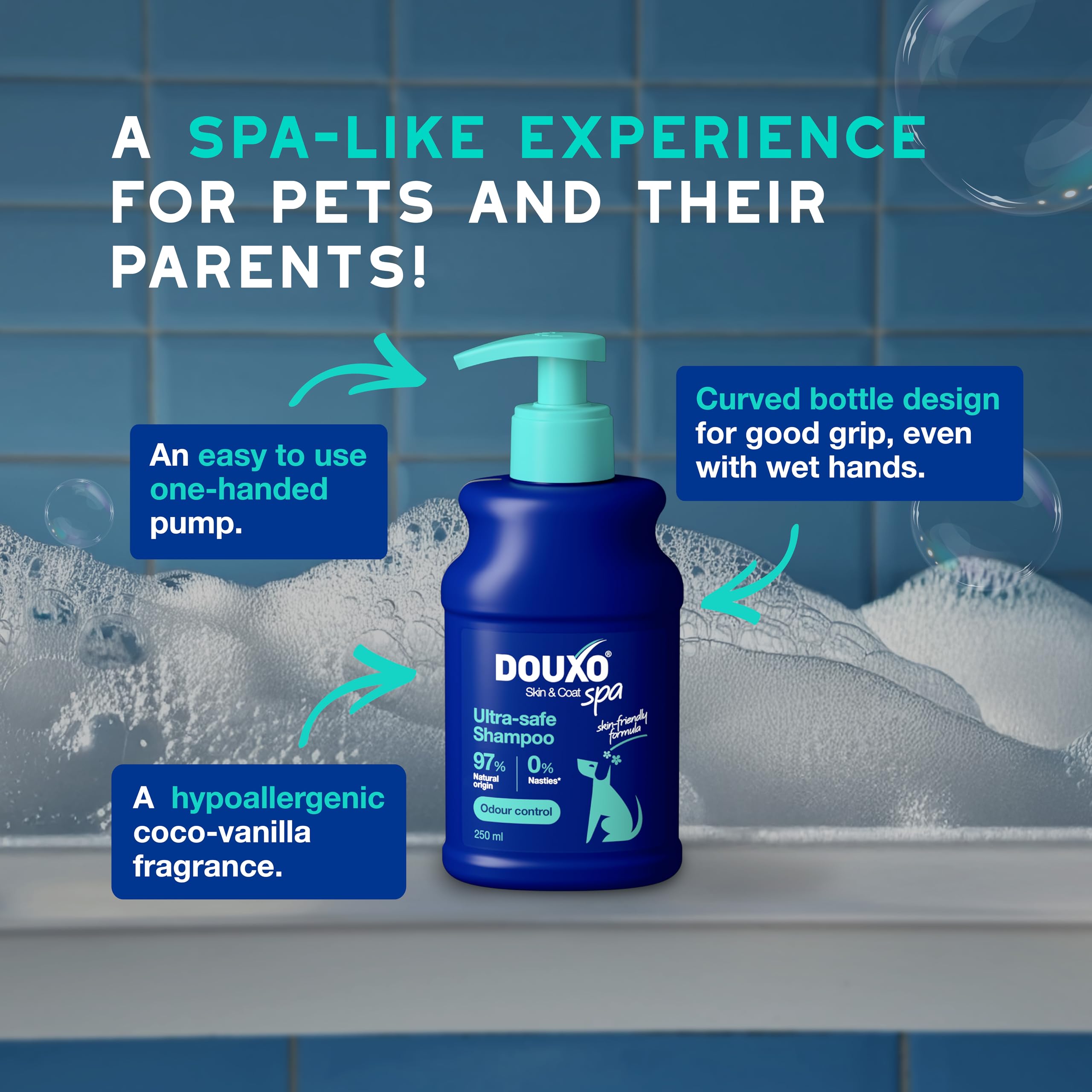 Douxo Odour Control Dog Shampoo - Deodorizing & Hypoallergenic Coco Vanilla Scent | 250 ml 5