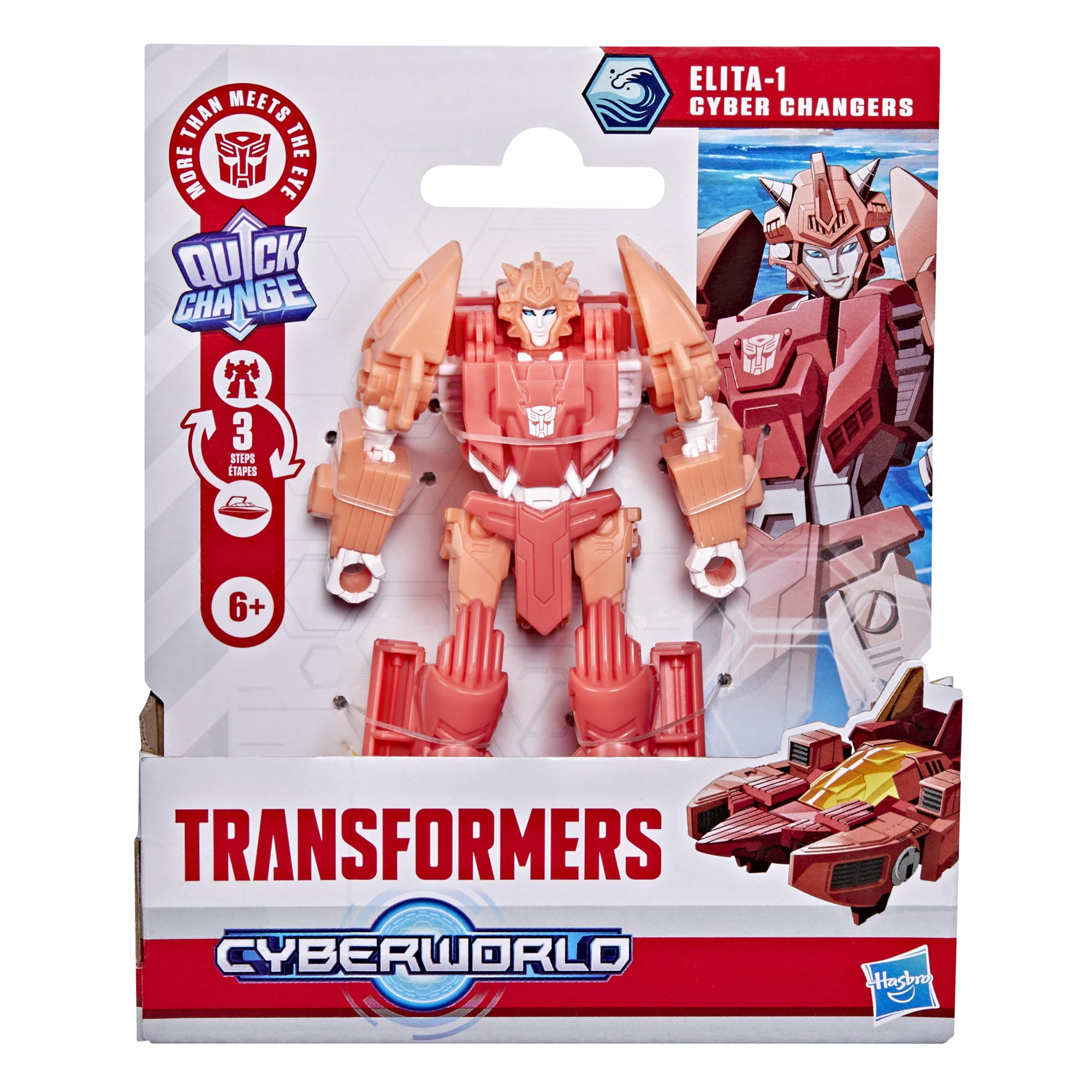 Transformers Elita-1 Cyber Changers Action Figure - 3-Step Conversion | 10cm Robot | Autobot 2