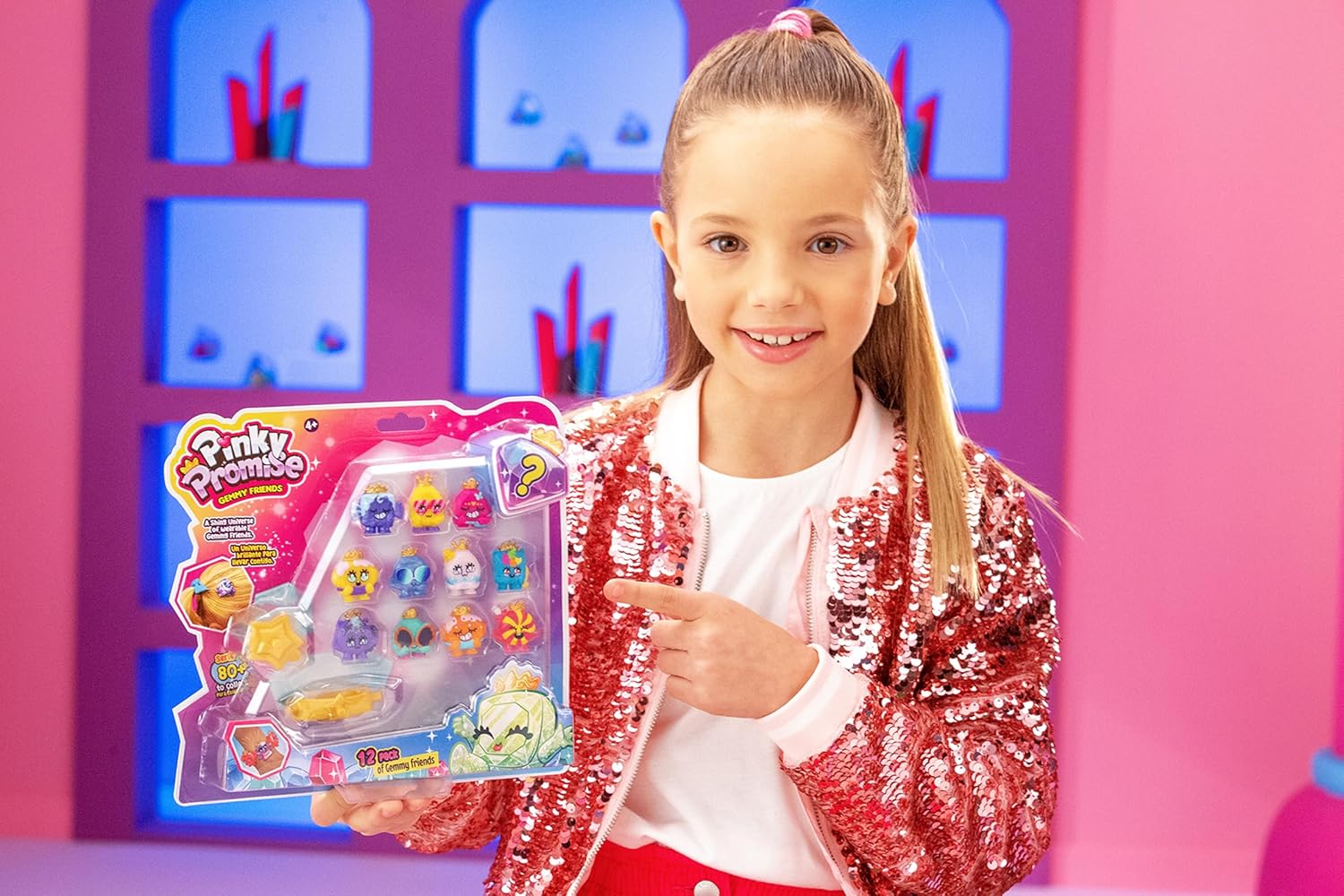 Bandai Pinky Promise The Royals 12 Pack - Gemmy Friends Collectible Set with Bracelet & Hair Clip 14