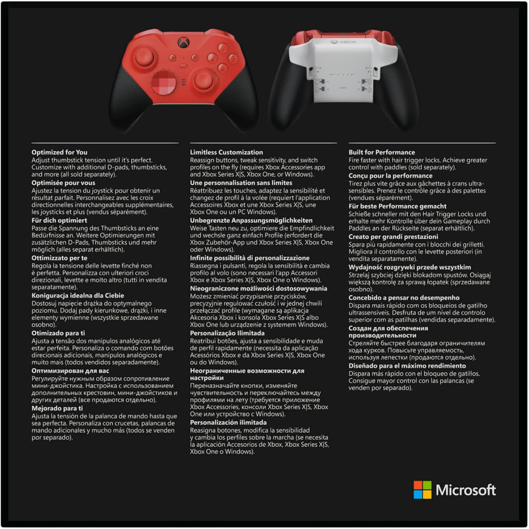 Xbox Elite Wireless Controller Series 2 – Core Edition (Red)