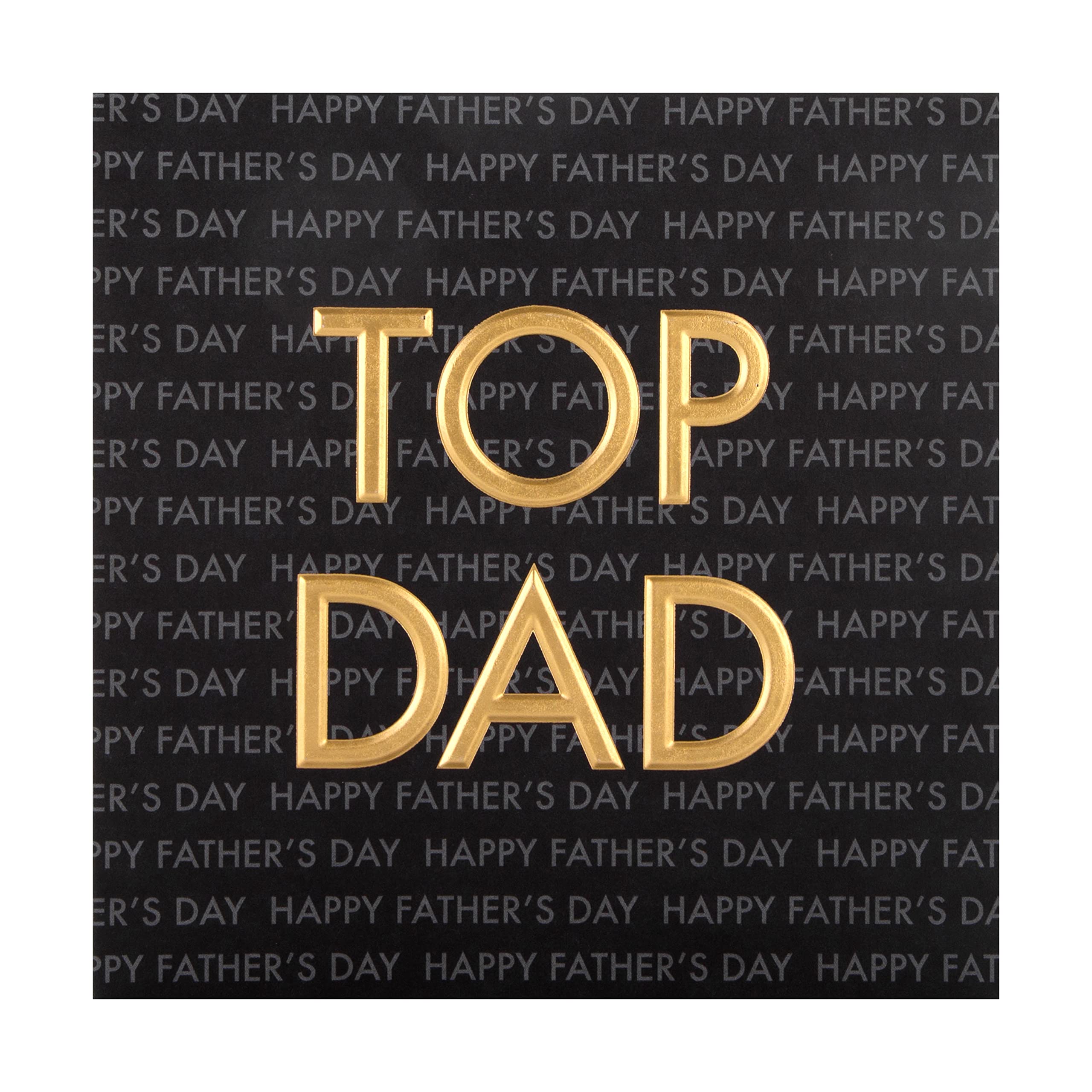 Hallmark Father's Day Card - Contemporary Text Design with Gold Foil & Embossing | 16cm x 16cm 4