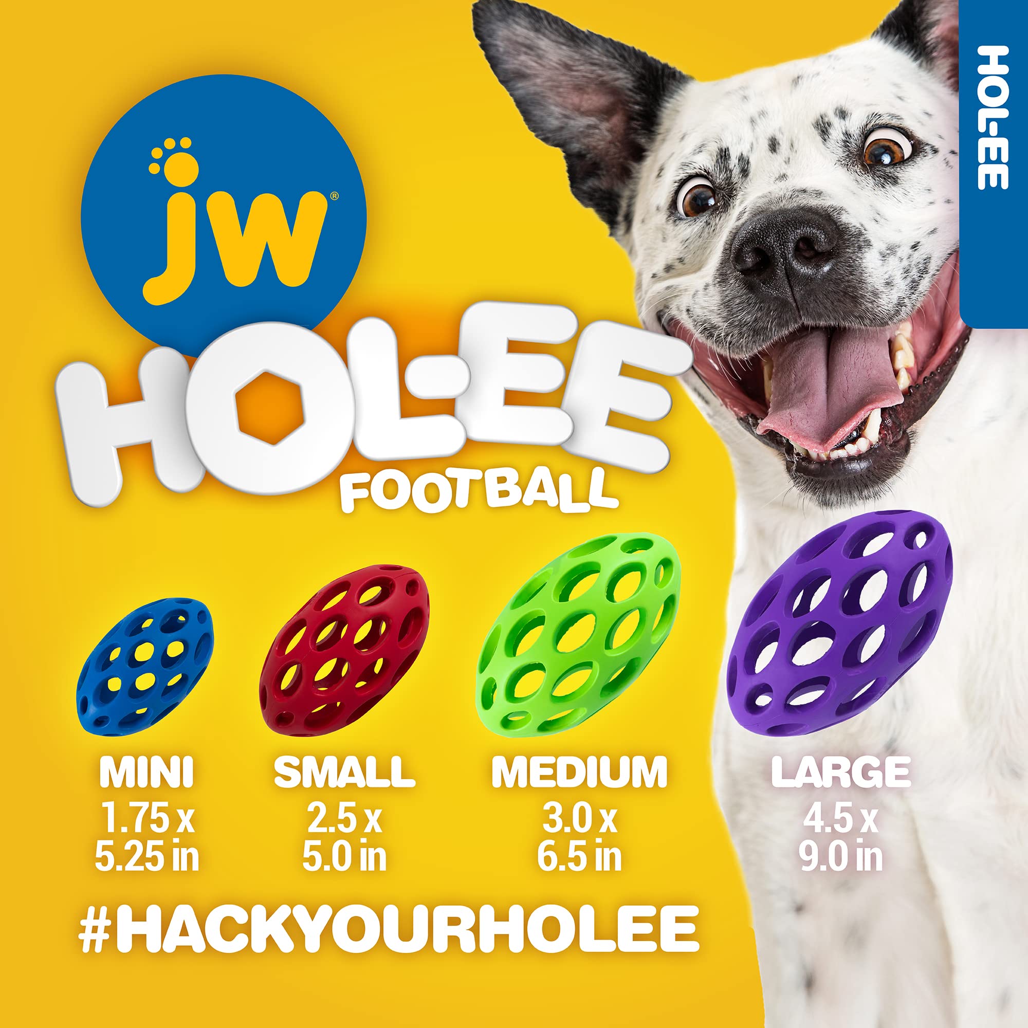 JW Hol-ee Roller Dog Toy Treat Ball - Medium Size, Natural Rubber, Vanilla Scented 3