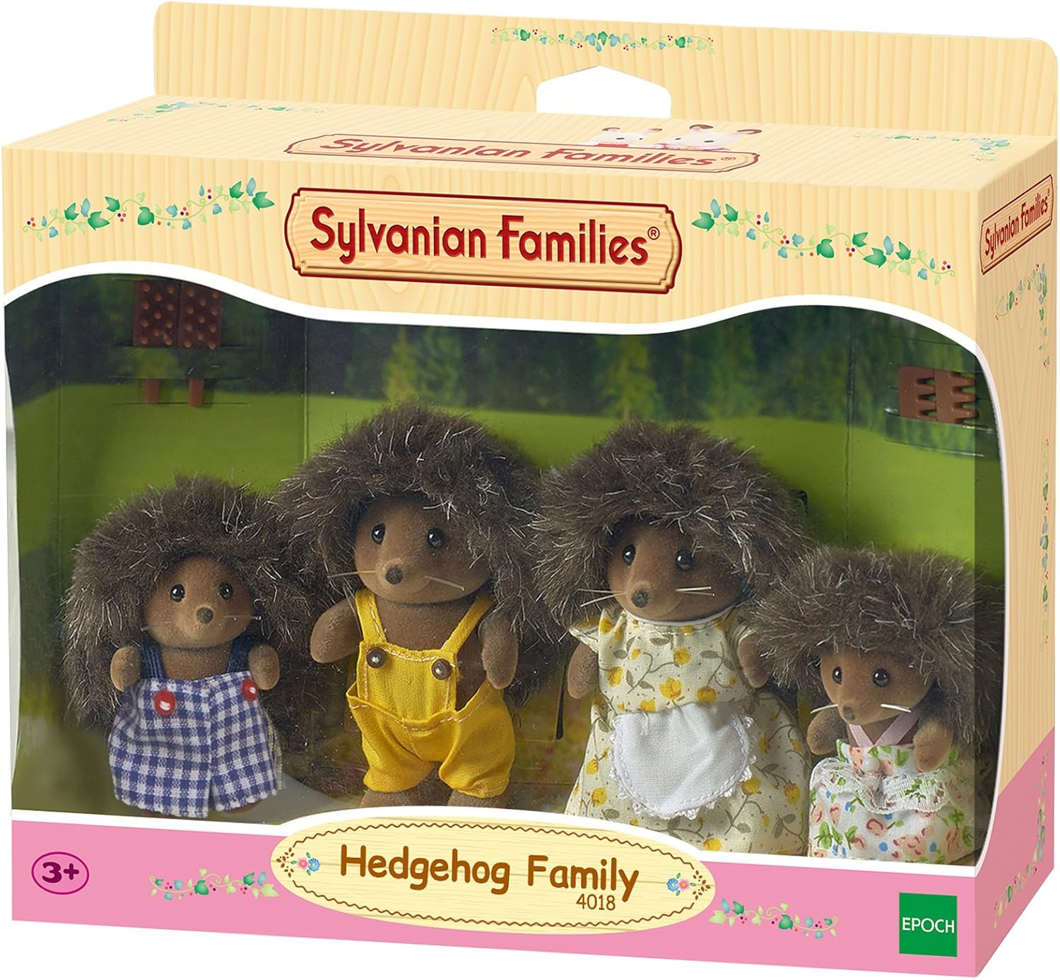 Sylvanian Families Hedgehog Family - 4-Piece Posing Playset with Removable Clothing 2