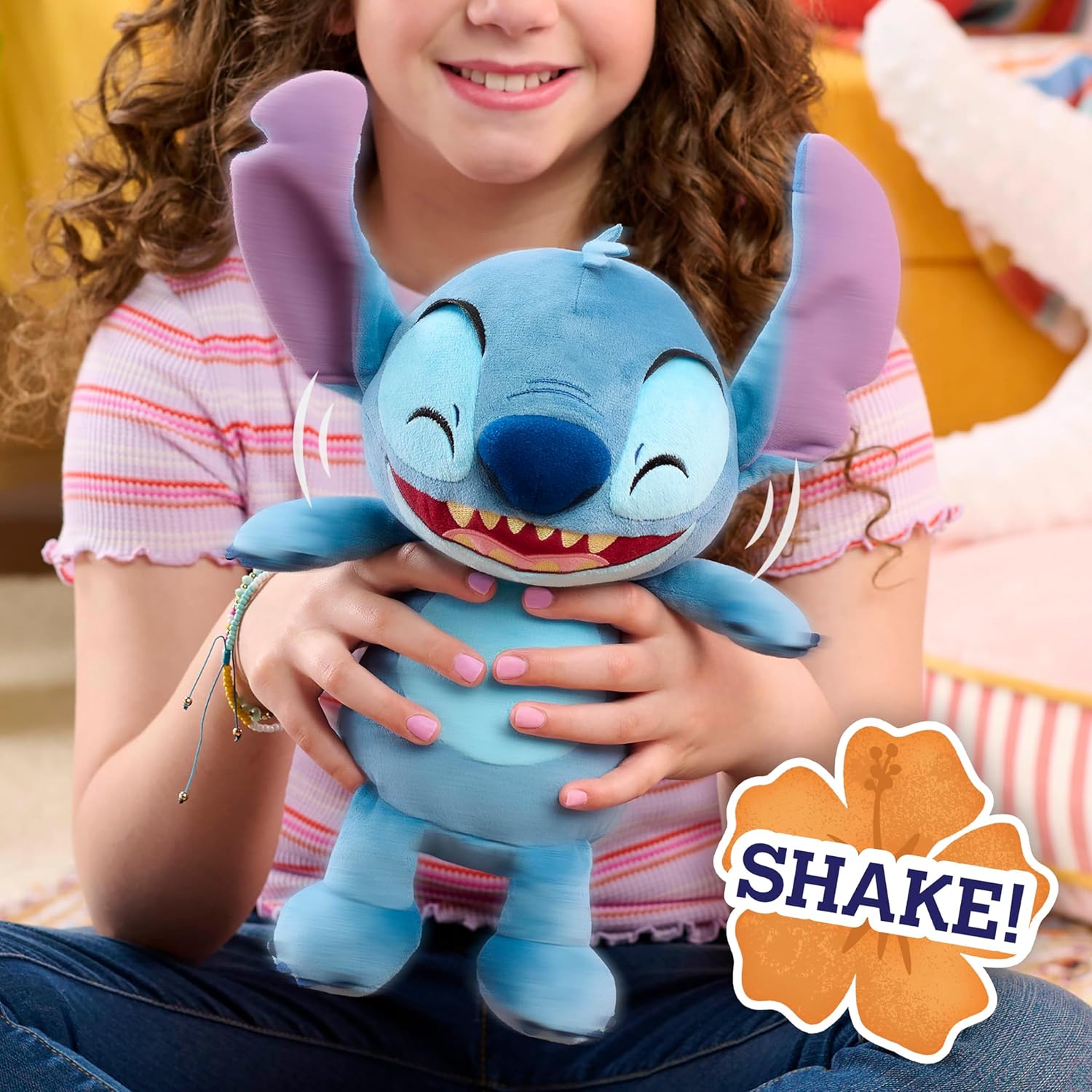 Disney Stitch Crack Me Up Interactive Plush Toy - 11 Inch Laughing & Wiggling Stitch 4