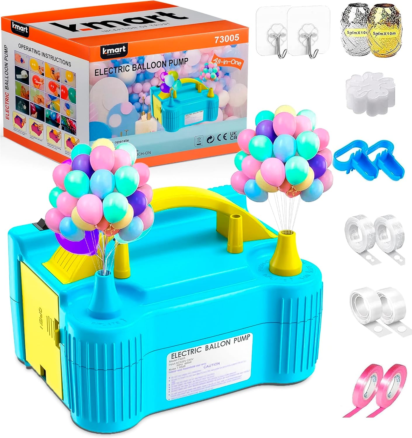 Electric Balloon Pump - Dual Nozzle, Portable Inflator for Party Decorations 1