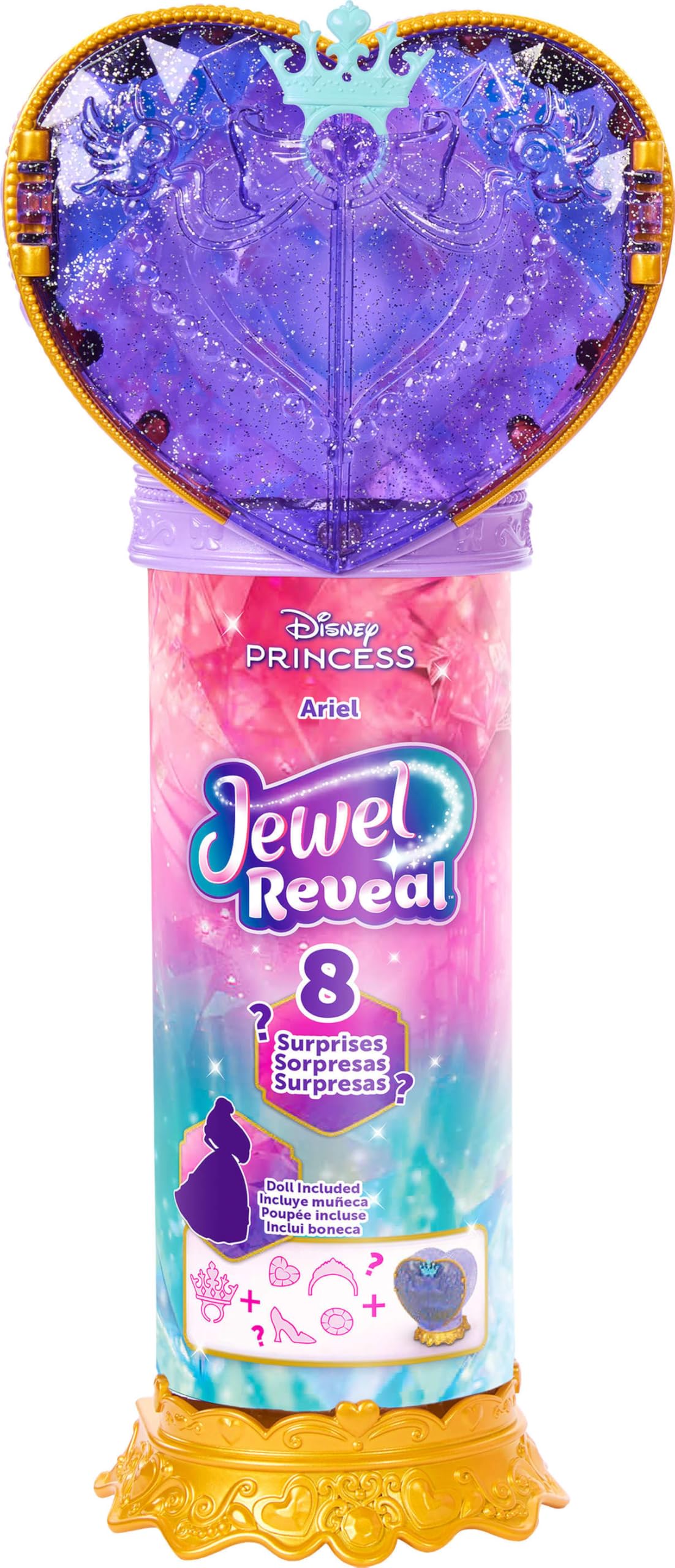 Mattel Disney Princess Ariel Fashion Doll & Accessories with 8 Surprises | 12.5 inches | Multicolor 4