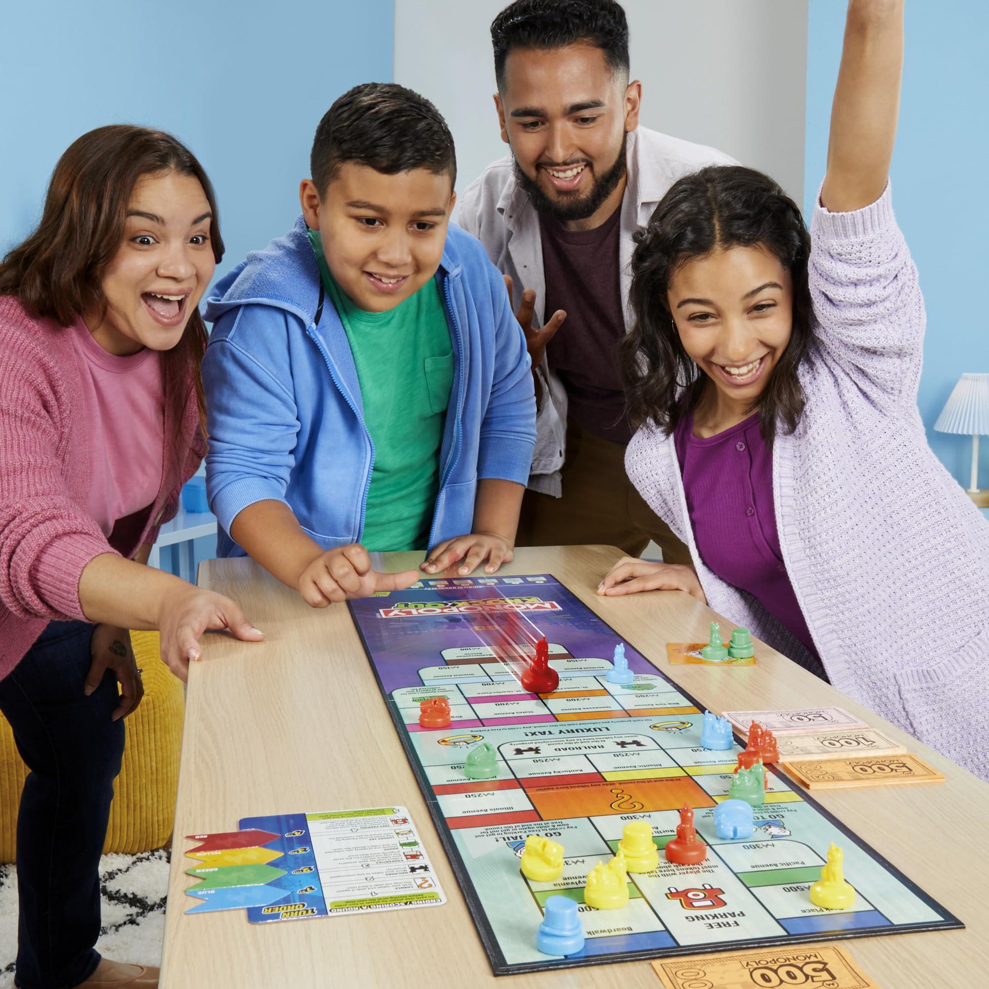 Monopoly Knockout Board Game for 2-8 Players | Fast-Paced Shuffleboard Style Action | Ages 8+ 5