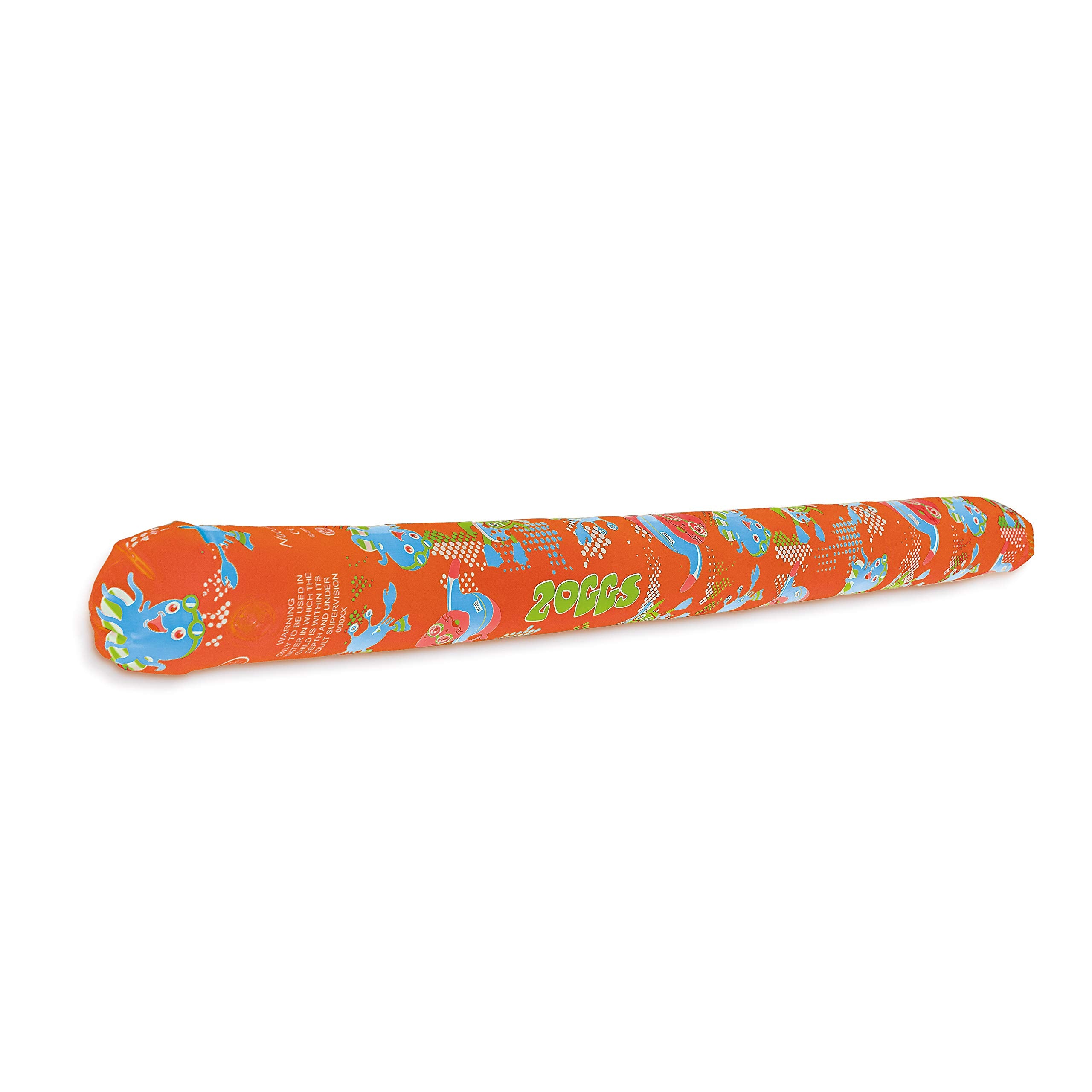 Zoggs Inflatable Swim Noodle - Learn to Swim Aid | 115 cm Length | Orange Zoggy Print 2
