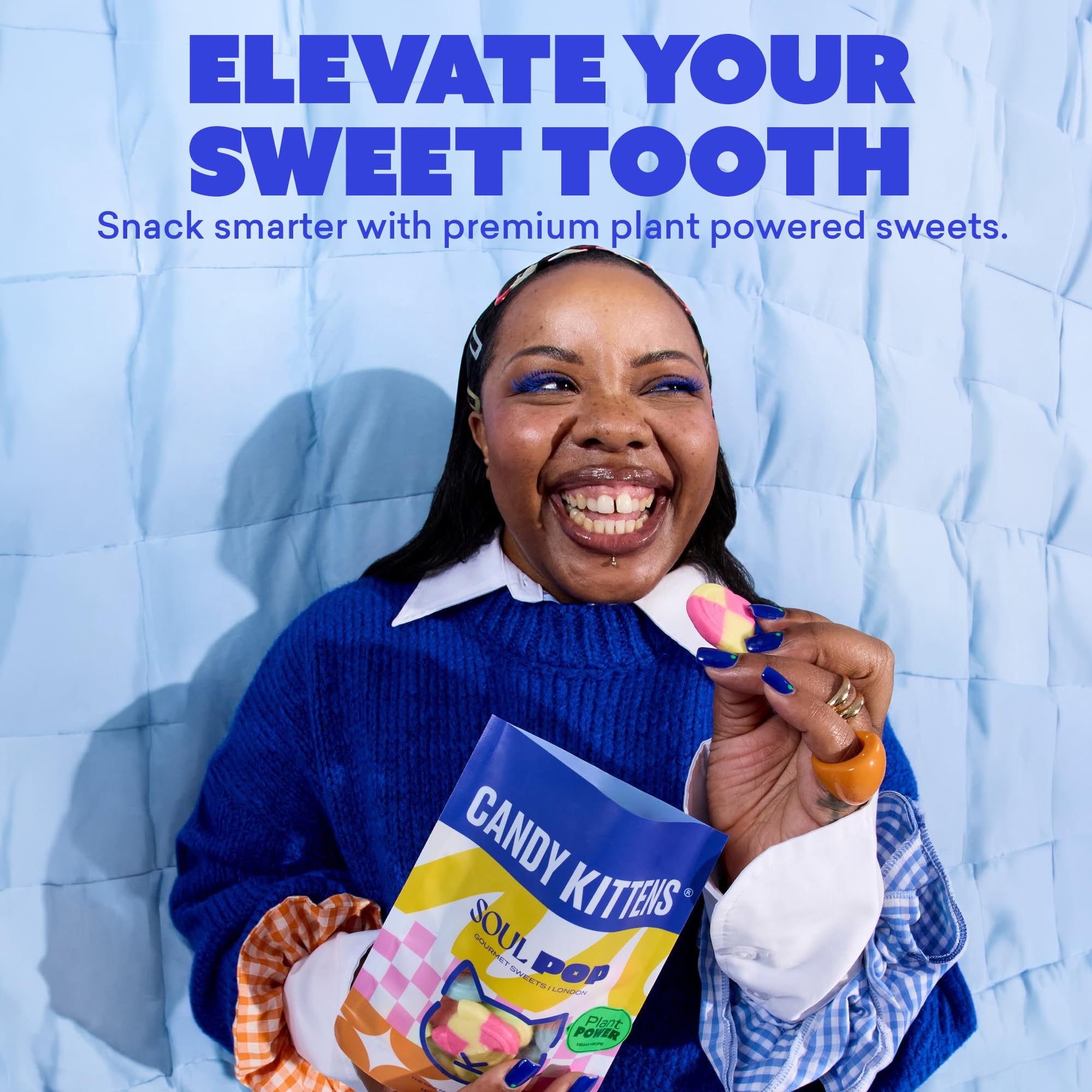 Candy Kittens Soul Pop - Foamy Vegan Candy Mix | 140g | Strawberry, Tropical, Cherry & Peach Flavours 3