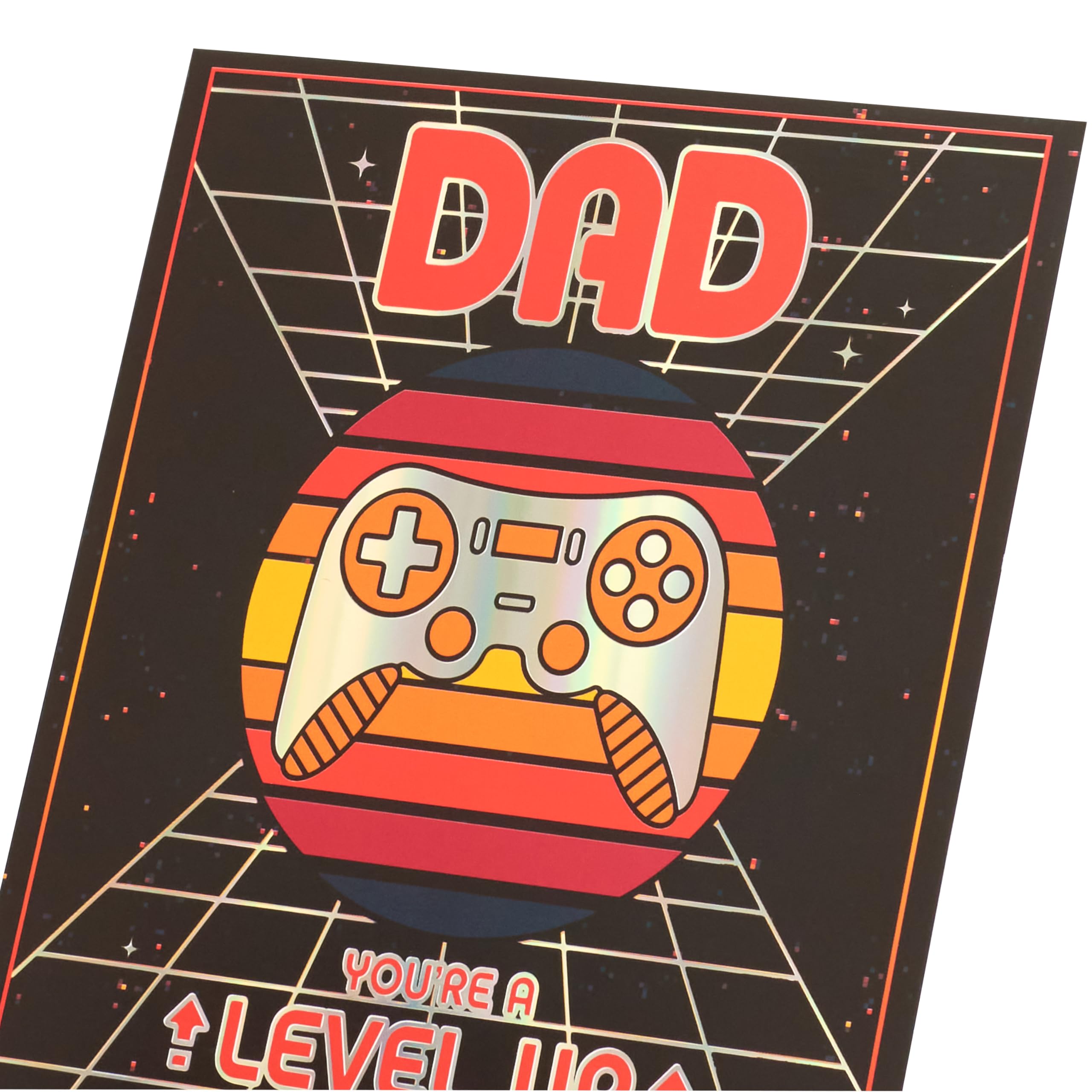 UK Greetings Father's Day Card for Dad, Grandad, Husband | Retro Gaming Design | 15.9 x 18.4 cm 4