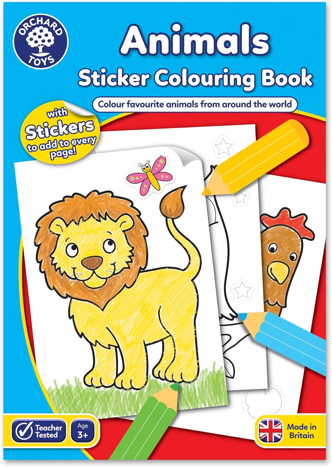Orchard Toys Animals Colouring and Activity Book with Stickers - CB01, A4, Ages 3+ 1