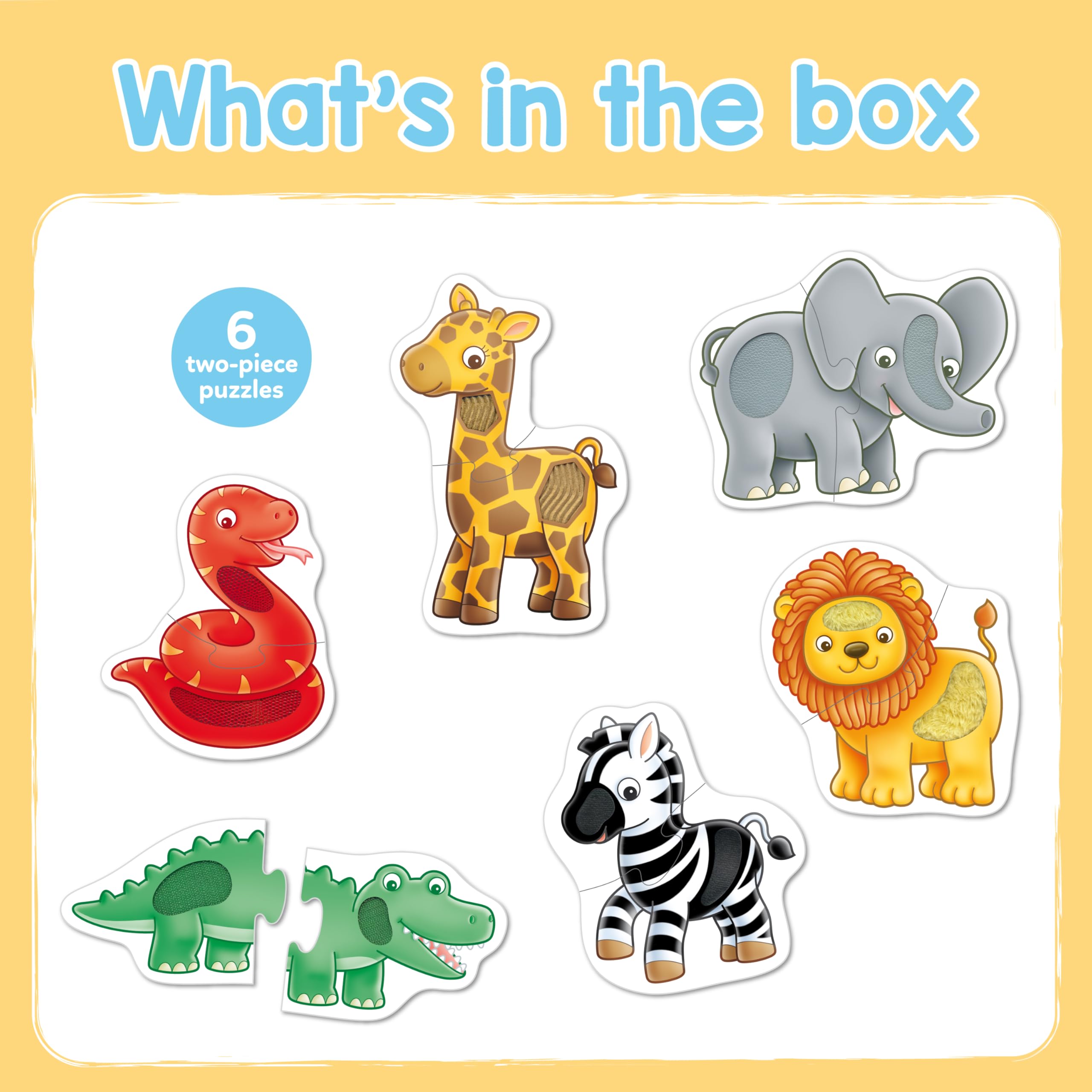Orchard Toys Match and Feel Jungle Puzzles - Textured Sensory Play | 18 Months+ | 6 Puzzles 4