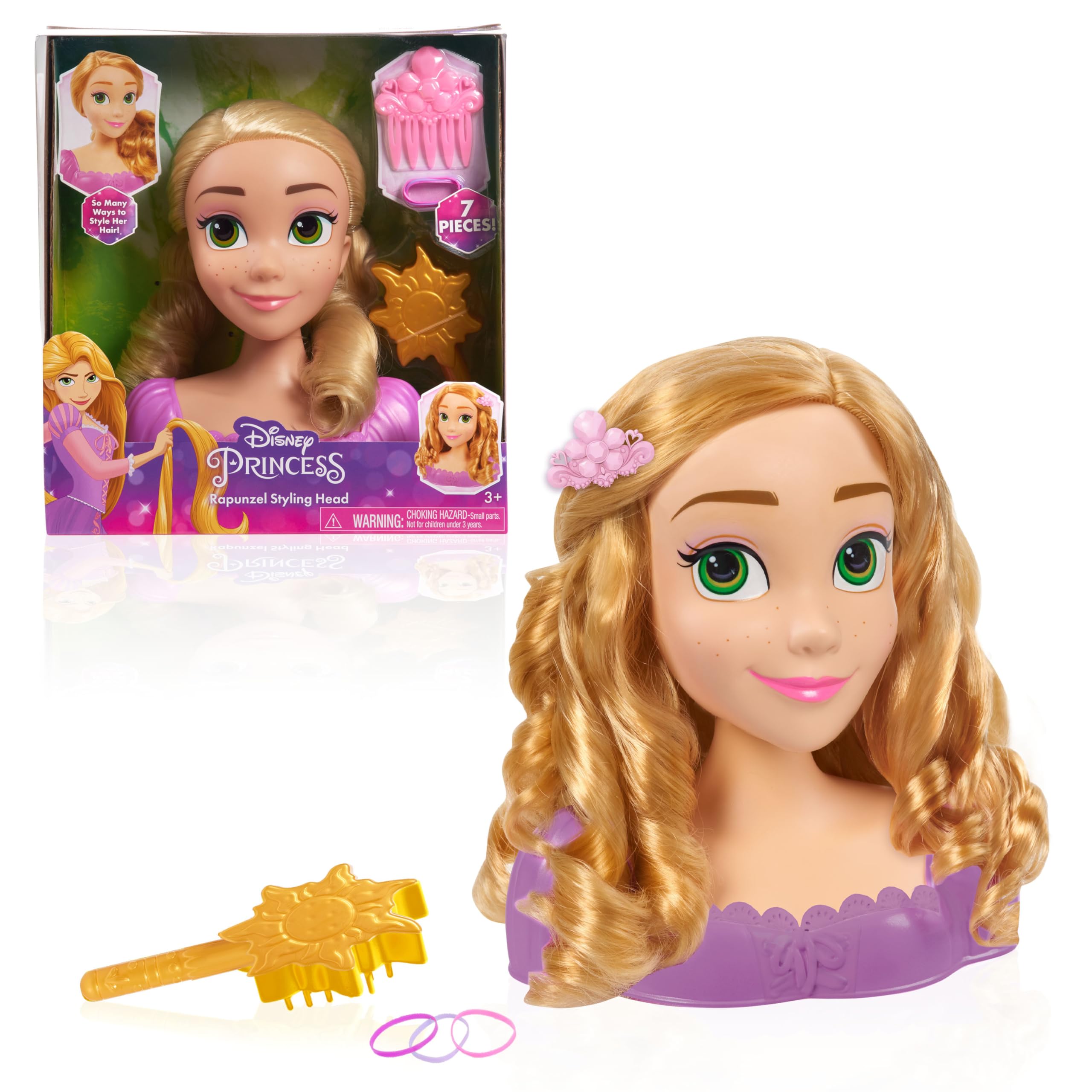 Just Play Disney Princess Rapunzel Styling Head - 7 Pieces, 8-Inch, Ages 3+ 1