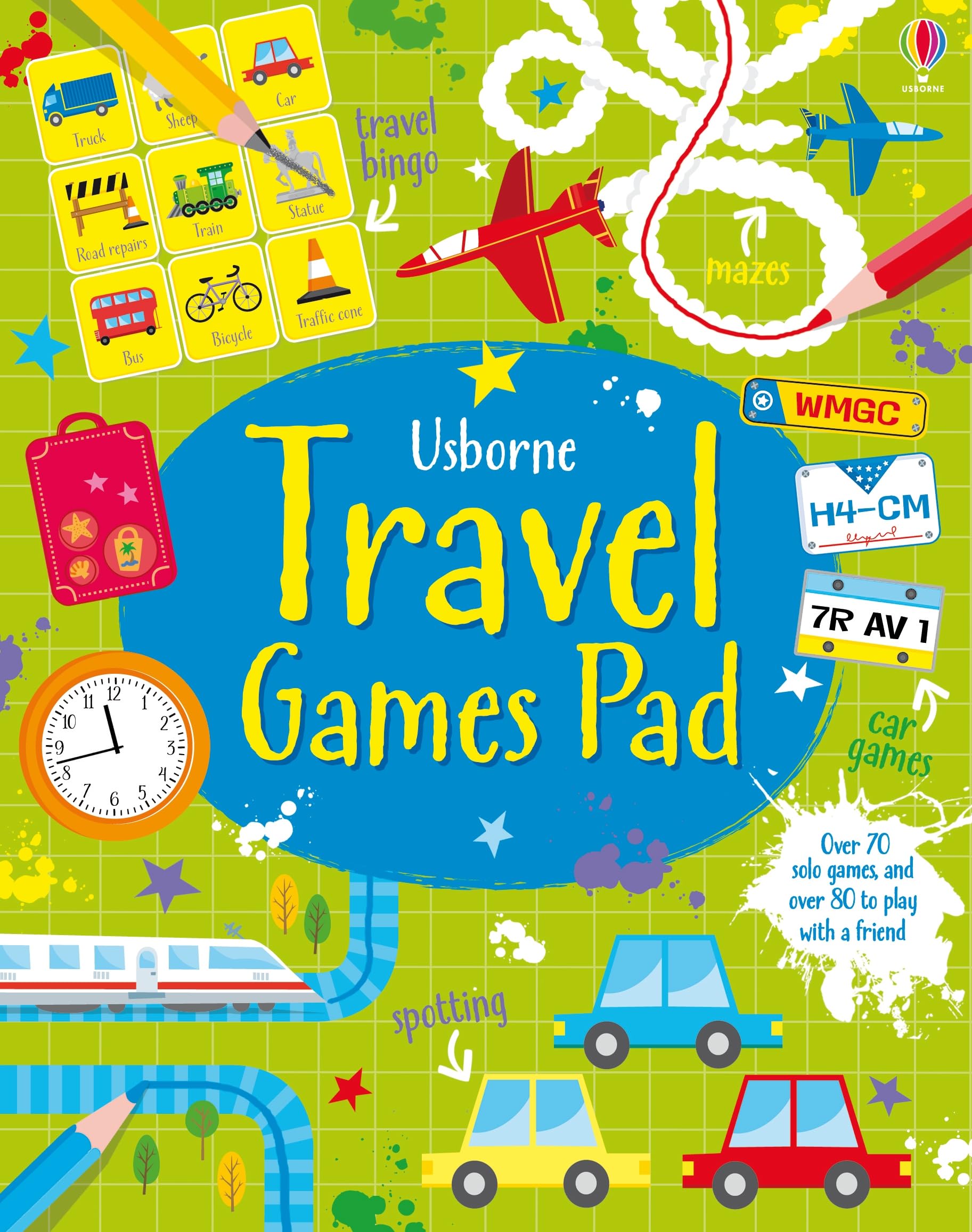 Usborne Travel Games Pad - Tear-off Activity Sheets for Ages 6-9 | 200 Pages