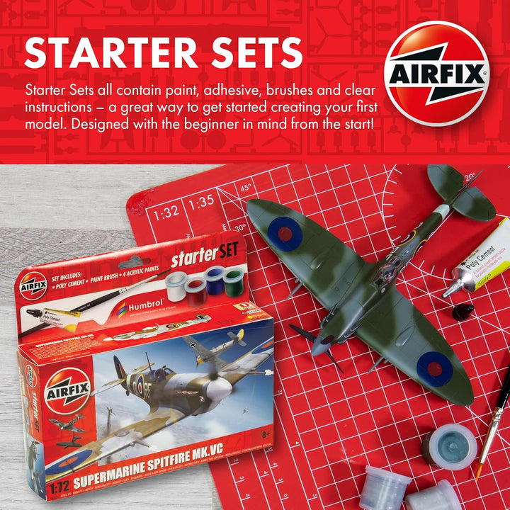 Airfix Starter Set - Messerschmitt Bf109F-4 Model Building Kit for Ages 8+