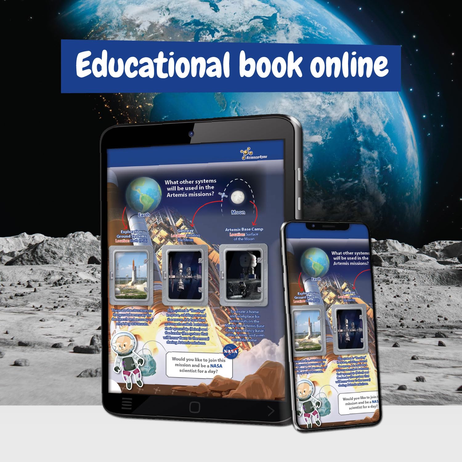 Science4you Moon Station NASA Terrarium Kit - Glow in the Dark Space Ecosystem for Kids 8+ 14