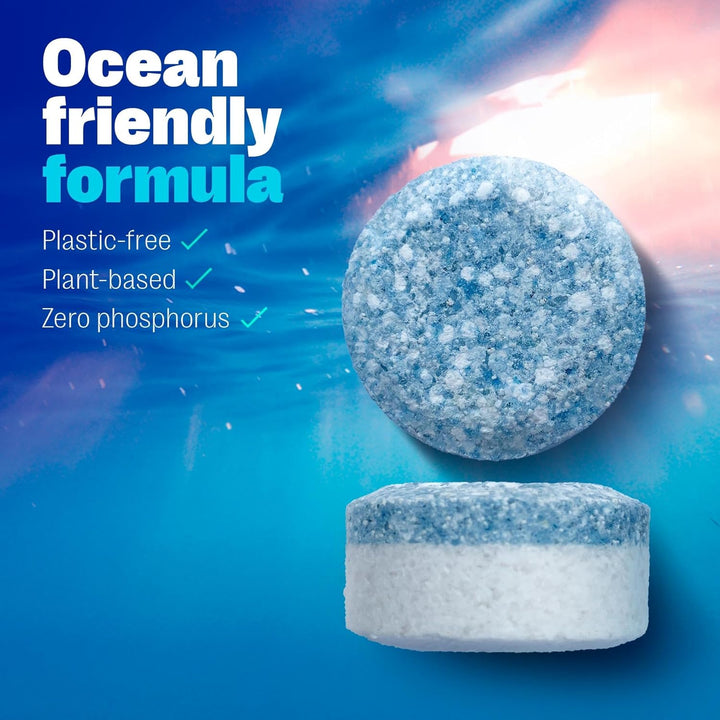 OceanSaver Eco-Friendly Dishwasher Tablets - 100 Pack | Plastic-Free, Non-Toxic Cleaning