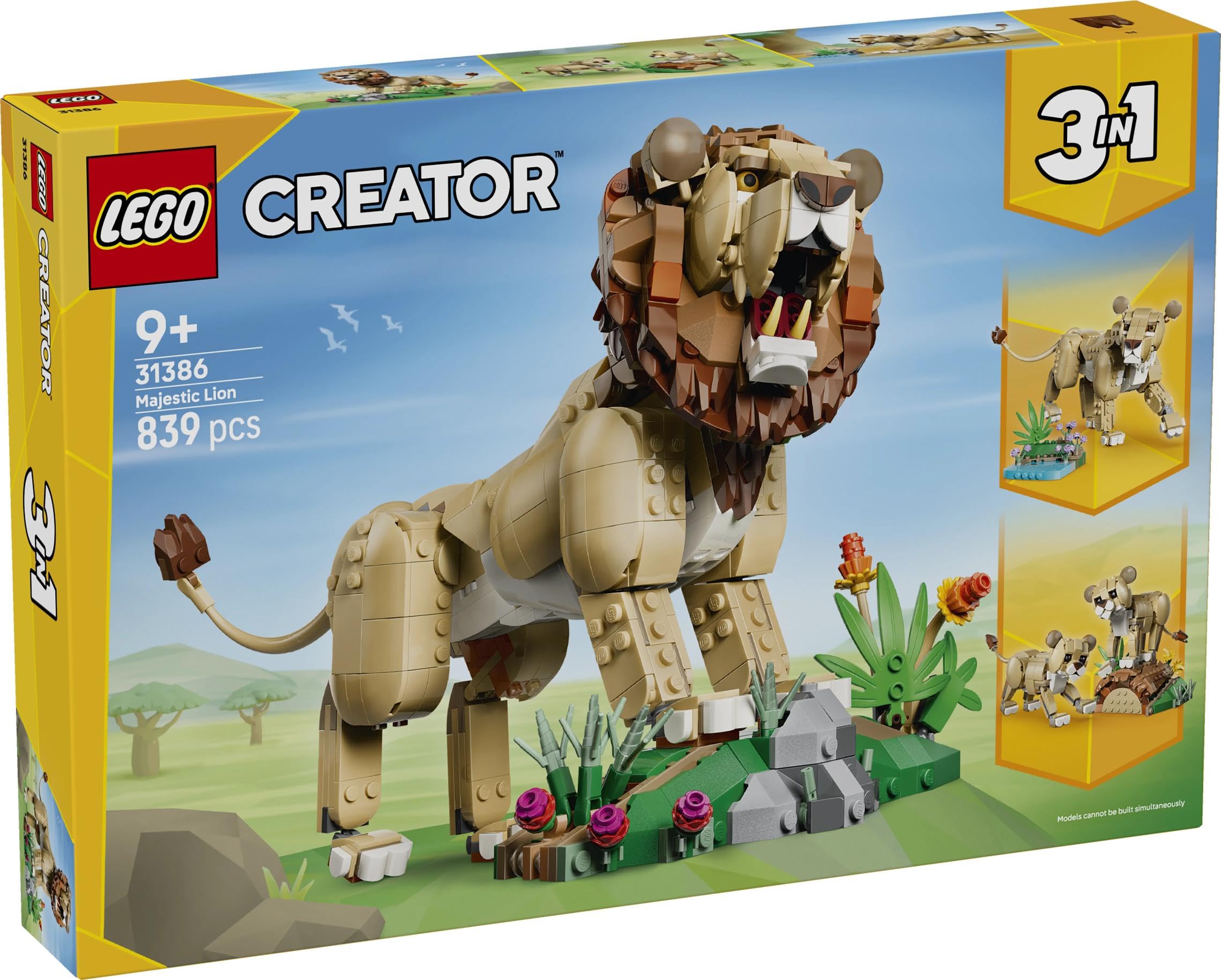 LEGO Creator 3 in 1 Wild Animals: Majestic Lion Building Set (Ages 9+) 6