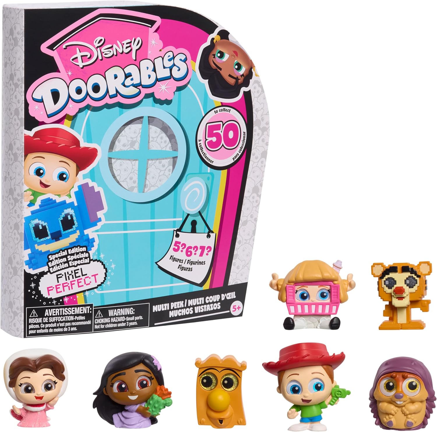 Disney Doorables Pixel Perfect Multi Peek - 1.5-inch Collectible Figures (Ages 5+) 1