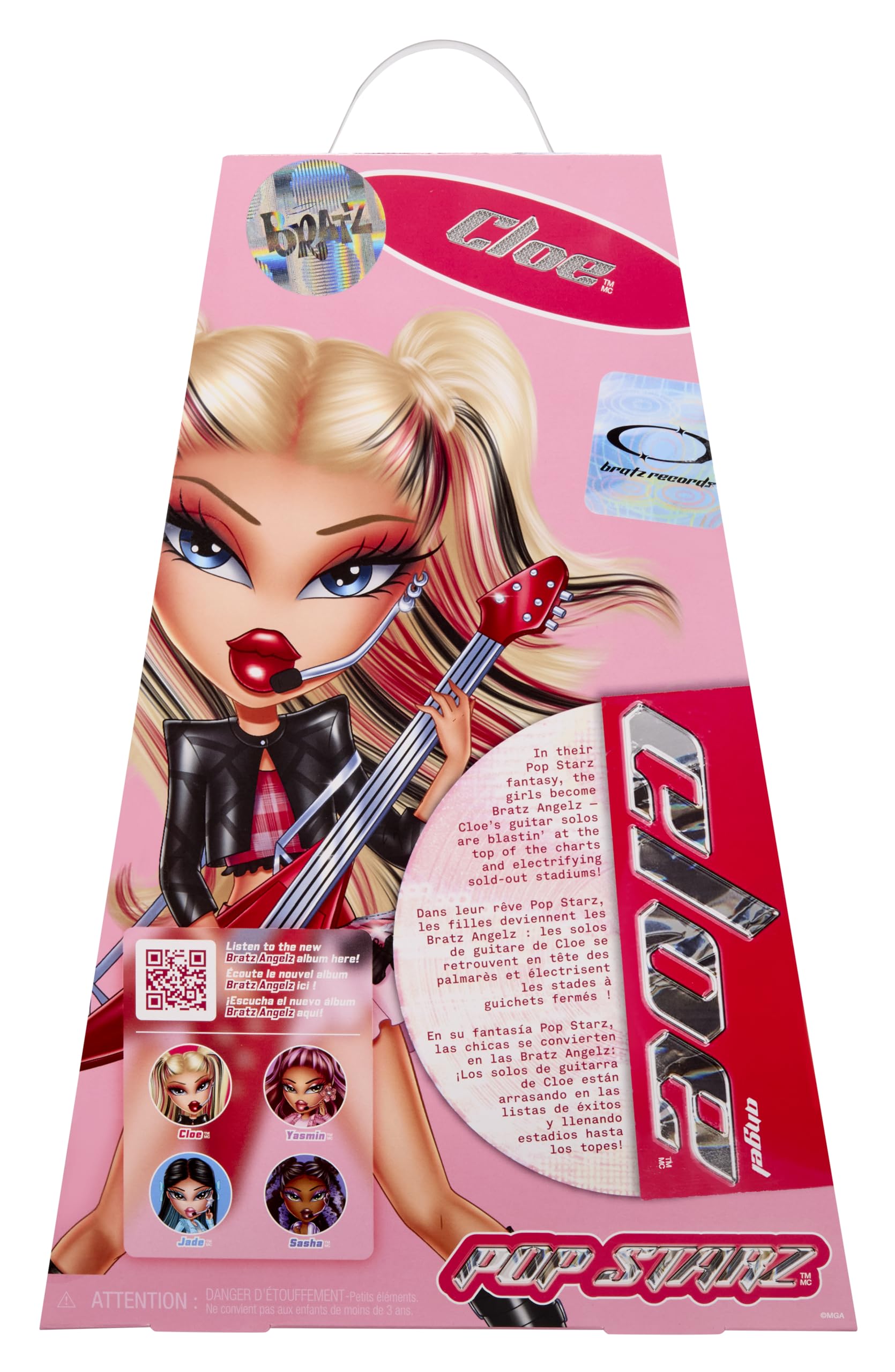 Bratz Pop Starz Cloe Fashion Doll - 11.5 inches | Collectable Charm | Electric Guitar 9