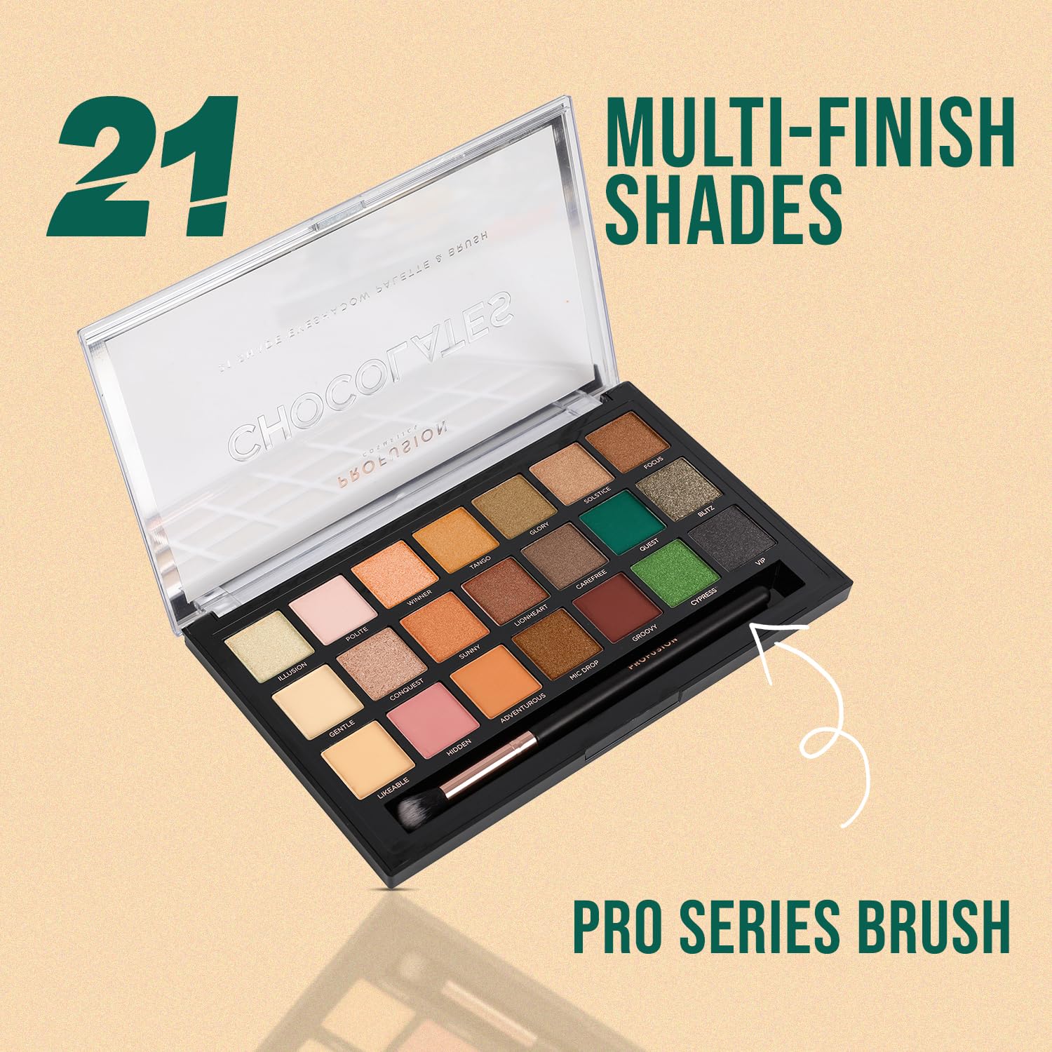 Profusion Cosmetics 21 Shade Eyeshadow Palette - Intense Color Payoff | Blendable Shades | Cruelty-Free 4
