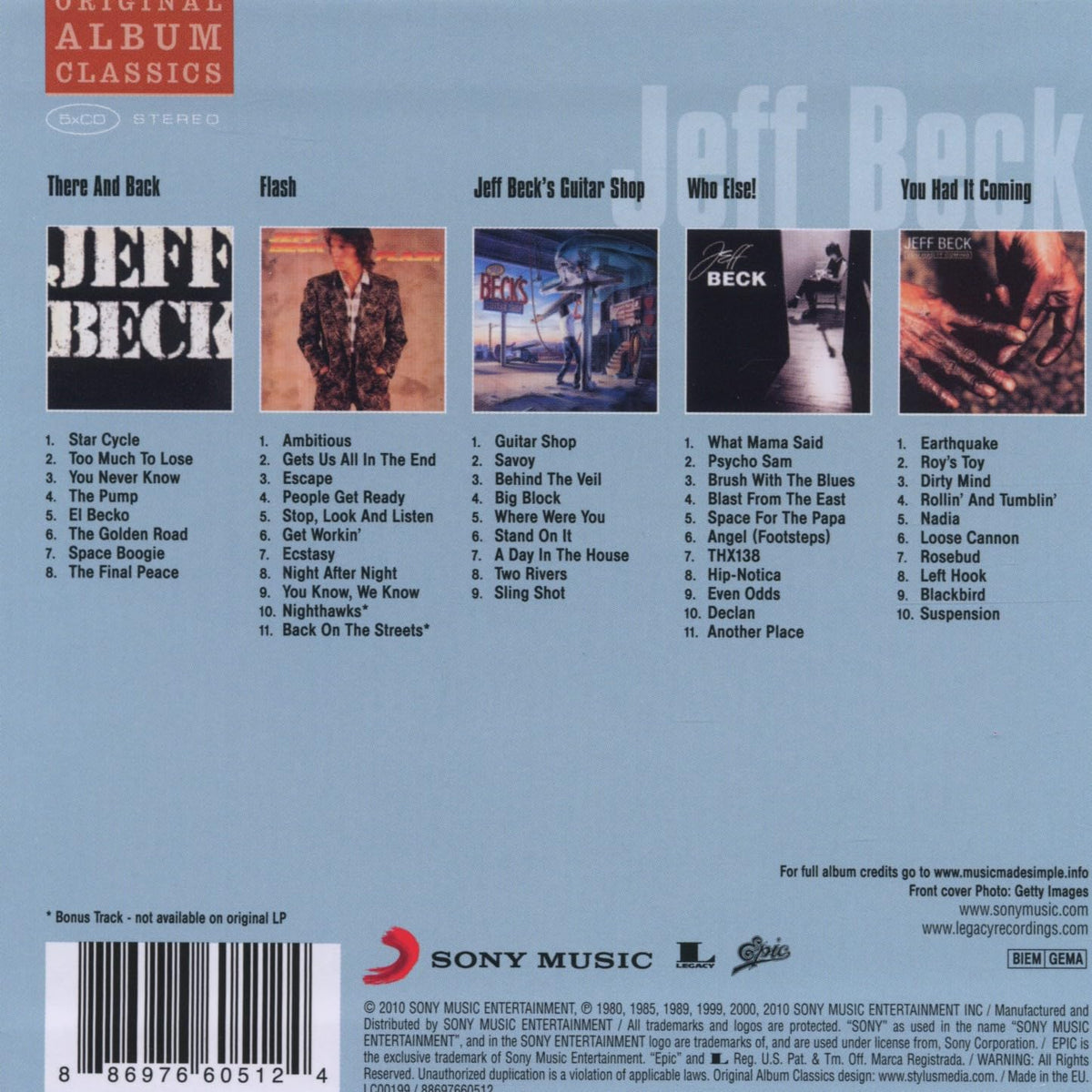 Jeff Beck - Original Album Classics [CD]