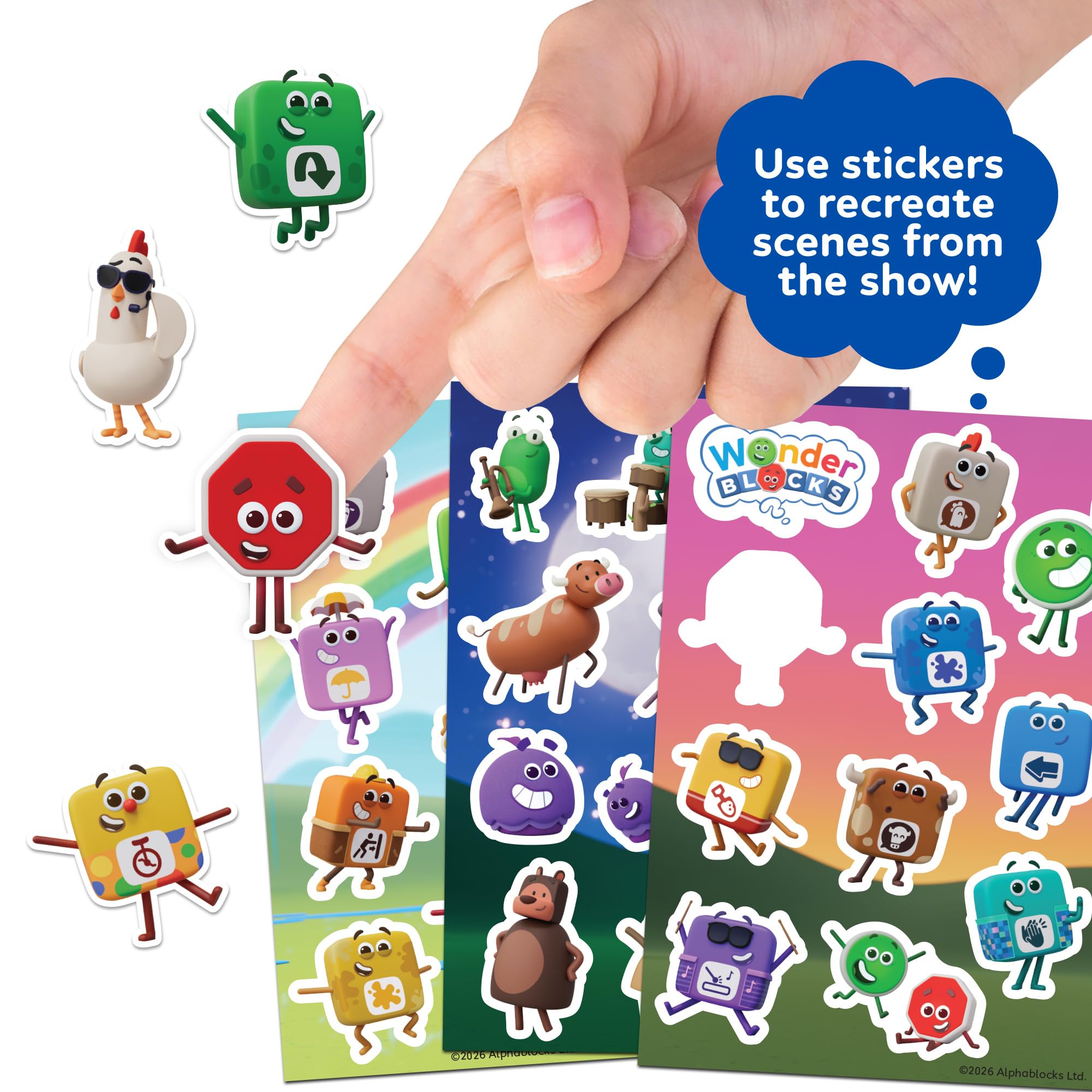 BLADEZ Wonderblocks Sticker Activity Set - Felt Tips, Colouring Sheets & Stickers 3