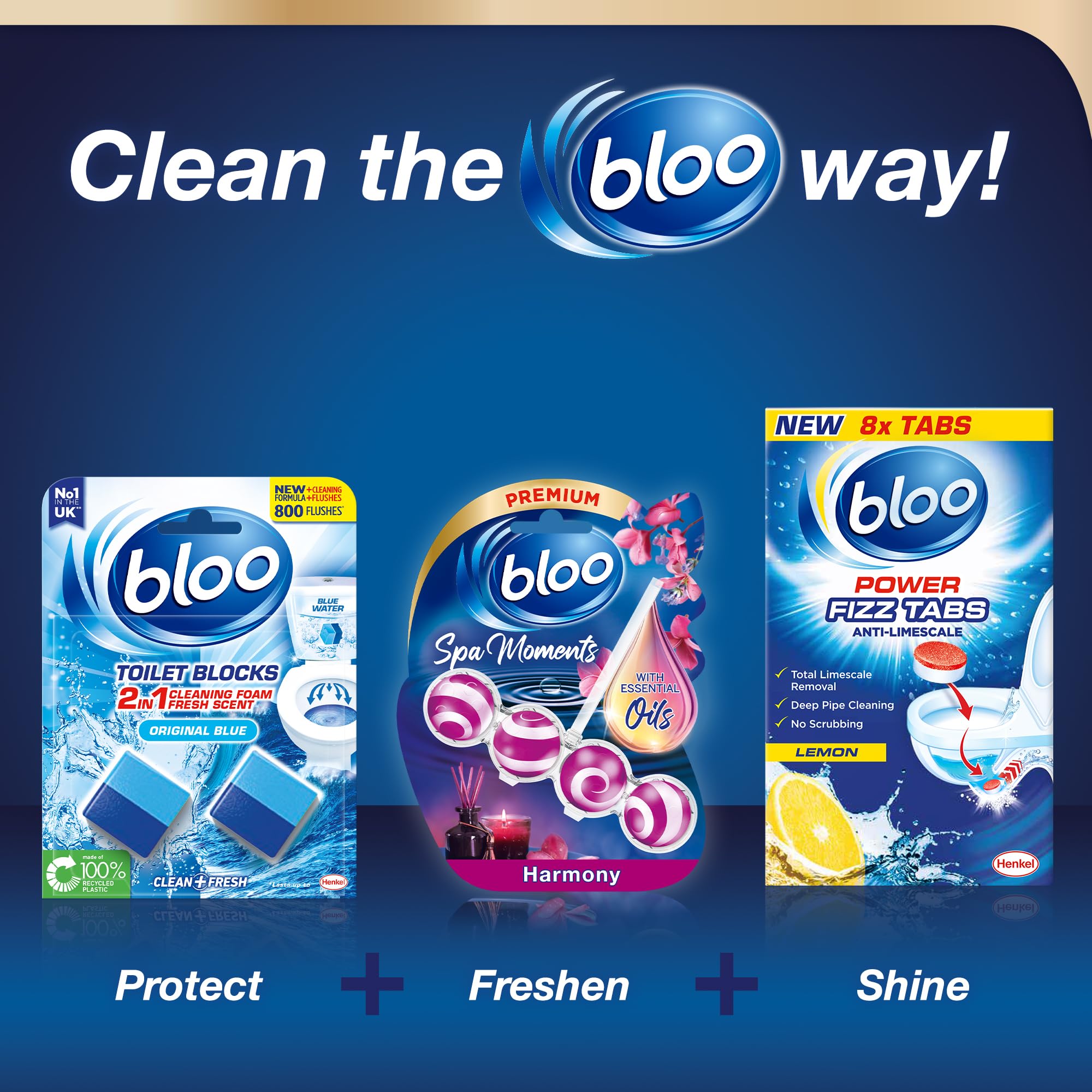 Bloo Spa Moments Harmony Toilet Rim Block Cleaner | 4-Function Formula | Prevents Limescale | 50g 8