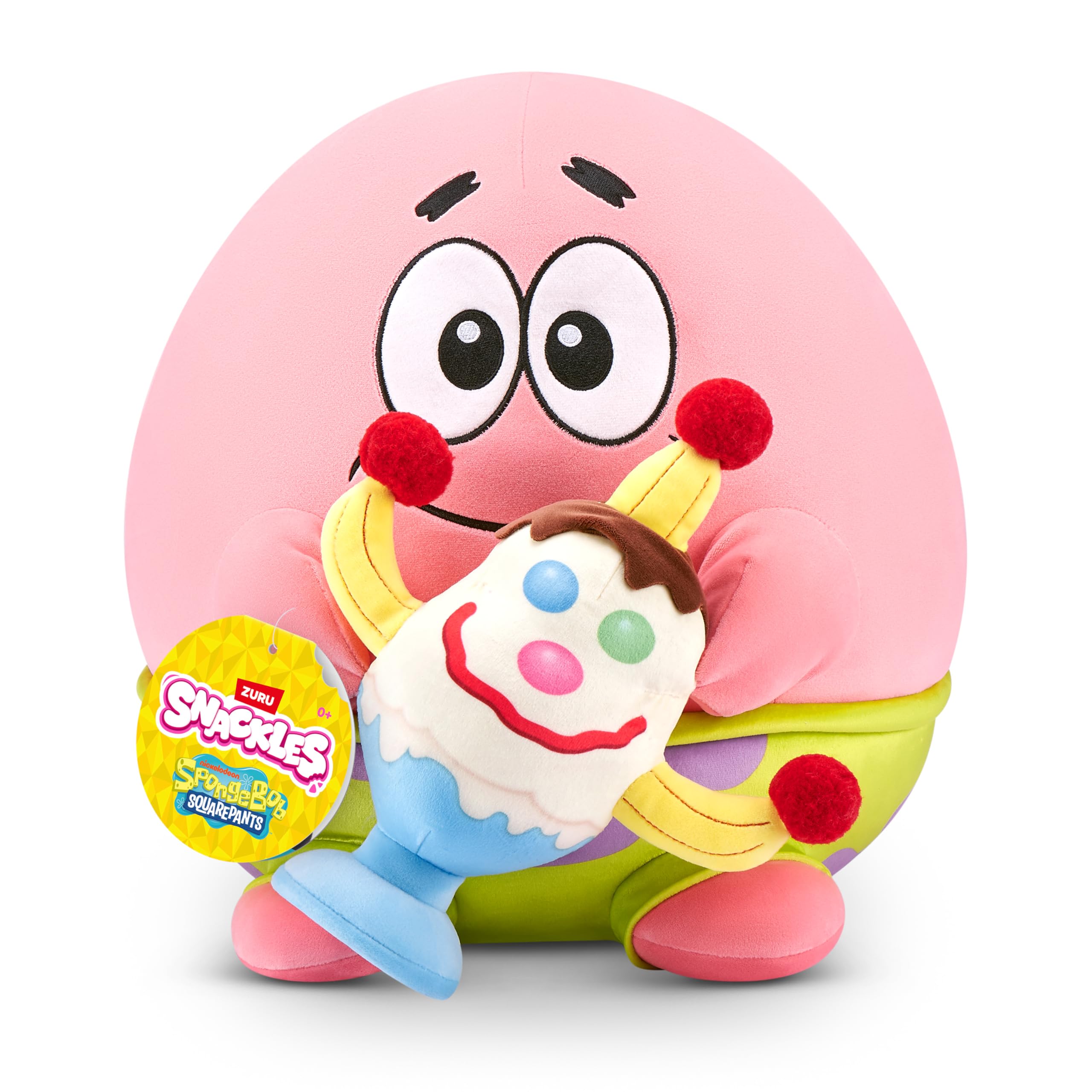 Snackles 14-inch SpongeBob SquarePants Patrick Star Plush - Super-Soft Stuffed Animal 8