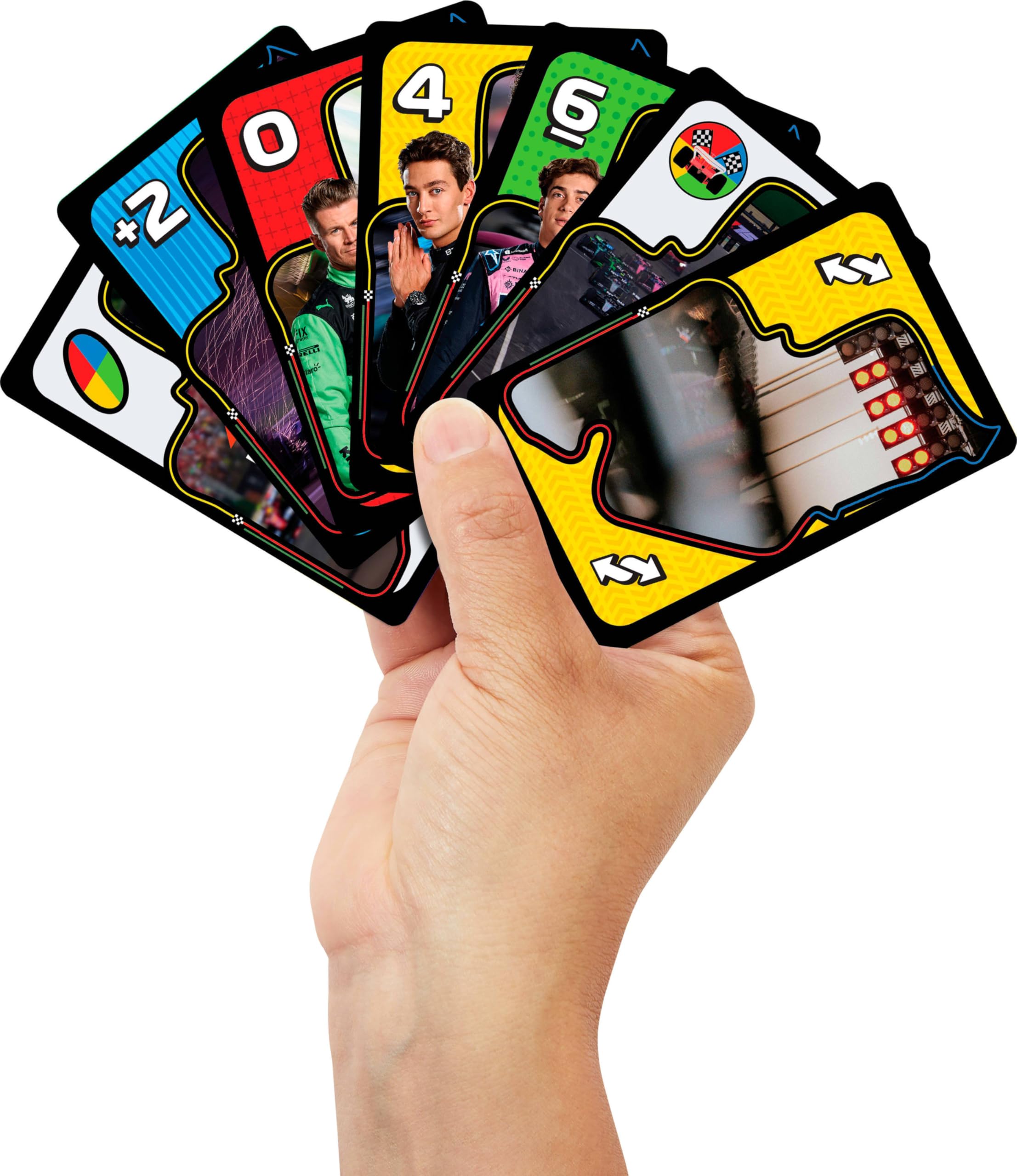 Juegos Mattel UNO F1 Card Game - Collectible Deck for F1 Fans | Ages 7+ | 2-10 Players