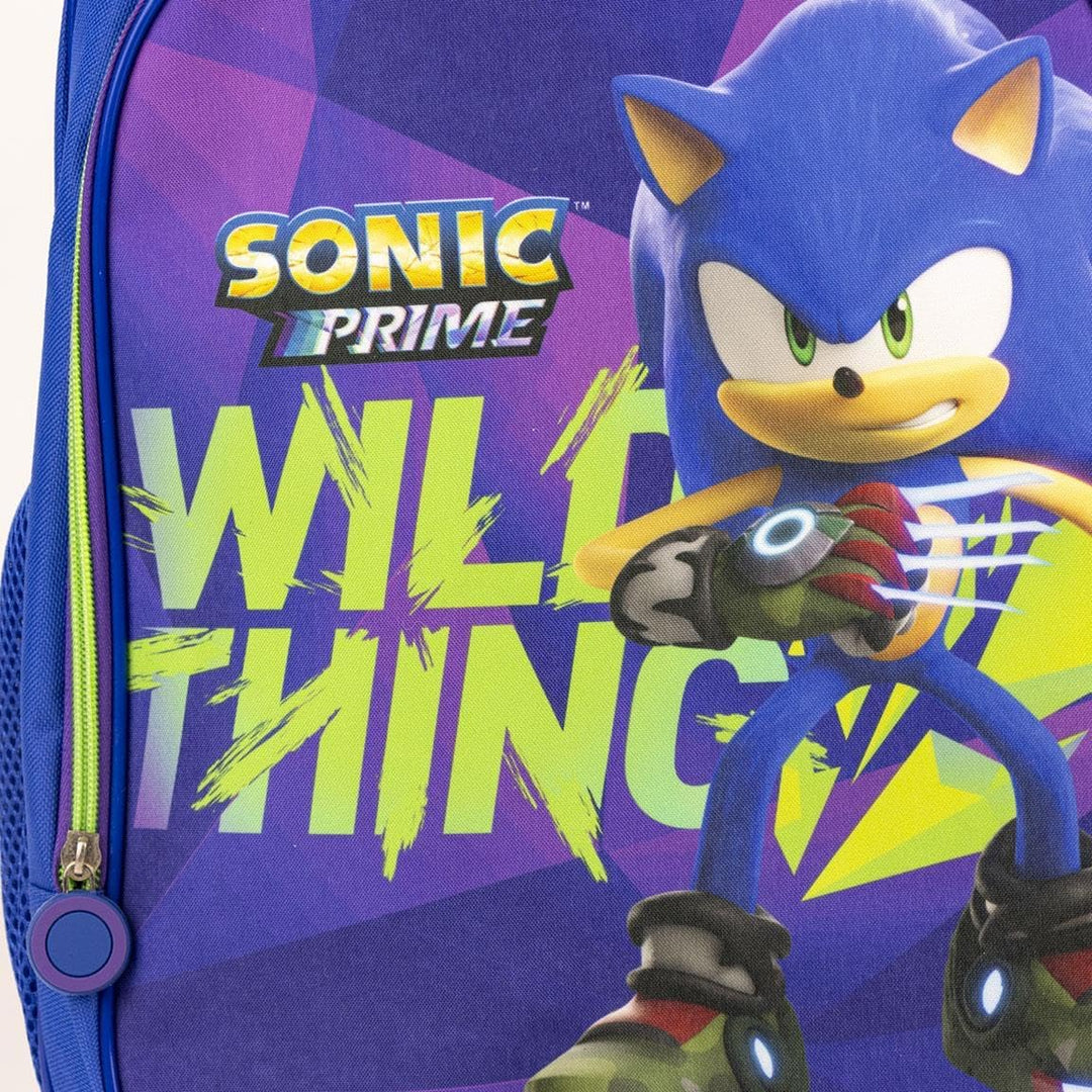 CERDÁ LIFE'S LITTLE MOMENTS Sonic Prime School Backpack for Kids, Medium, Purple and Blue (2100004691)