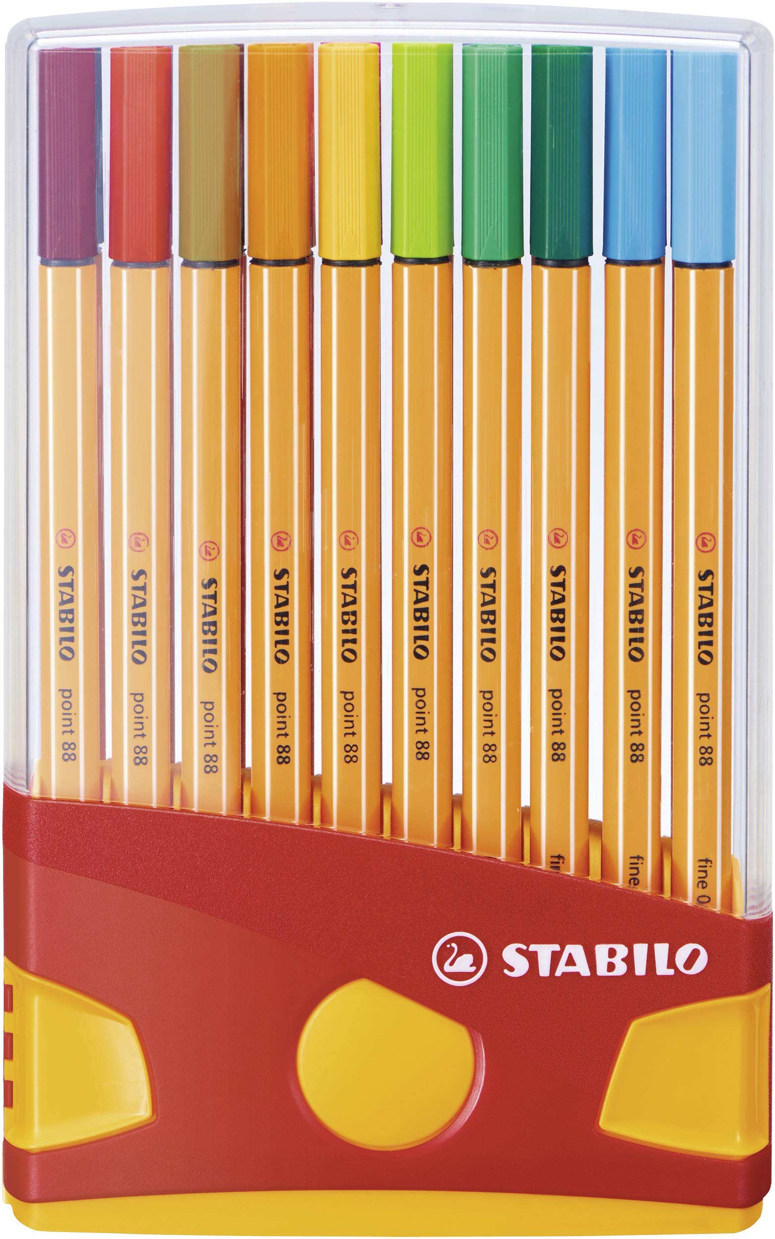 STABILO point 88 Fineliner - 0.4mm Line Width | Pack of 20 Assorted Colors