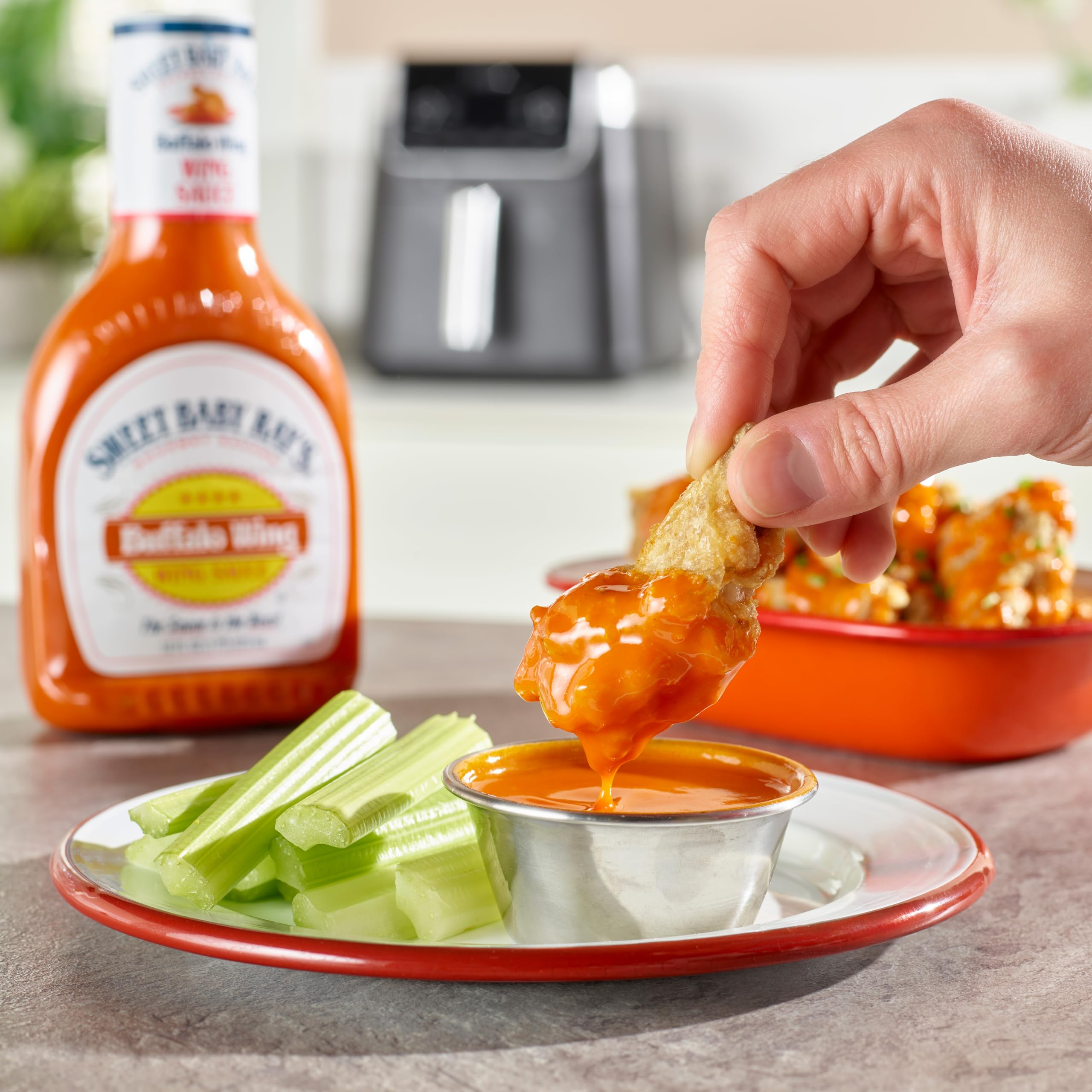 Sweet Baby Ray's Buffalo Wing Sauce - Bold & Spicy Flavor | 489g Gluten Free Bottle 3