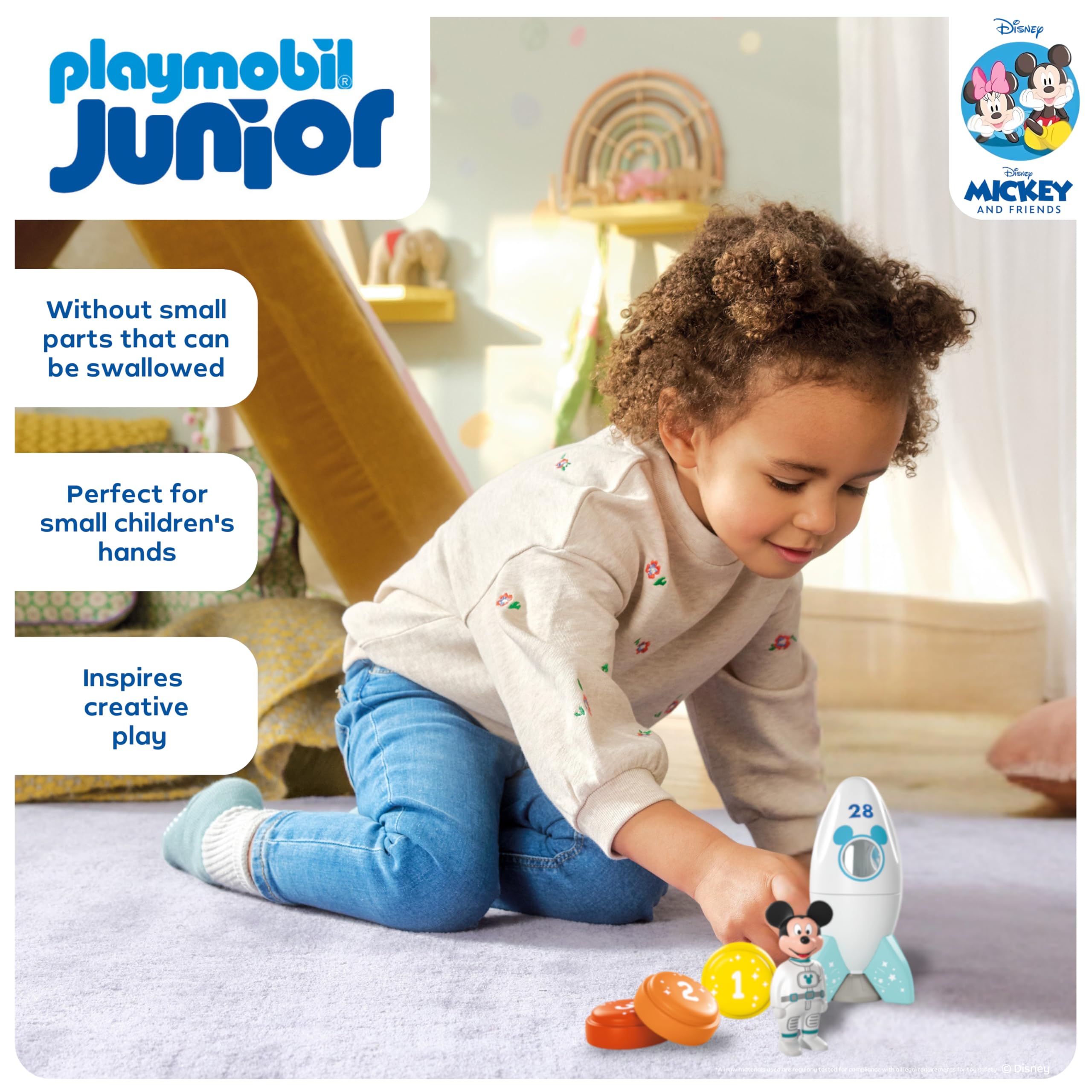 Playmobil Disney Mickey Mouse Rocket & Space Adventure Playset | Ages 1-4 | Bio-Based Plastic 3