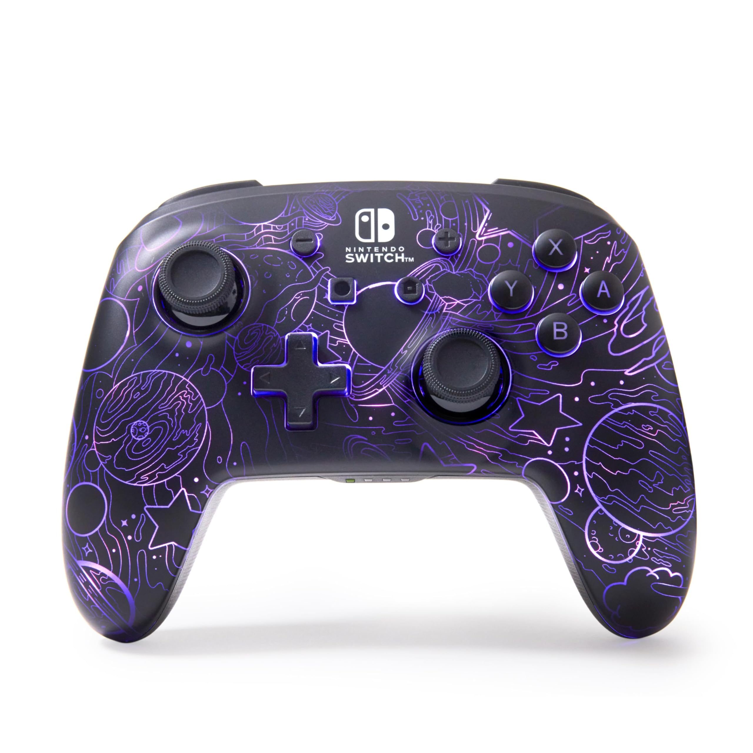 PowerA Enhanced Wireless Controller for Nintendo Switch - Galactic Vortex with Lumectra RGB Lighting, Mappable Buttons, Motion Controls, Officially Licensed 1