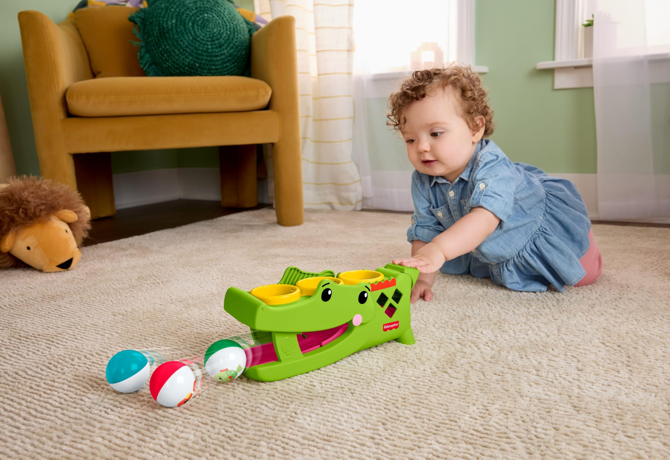 Fisher-Price Sit & Tap Rolligator Baby Toy | 9+ Months | Multicolor 2
